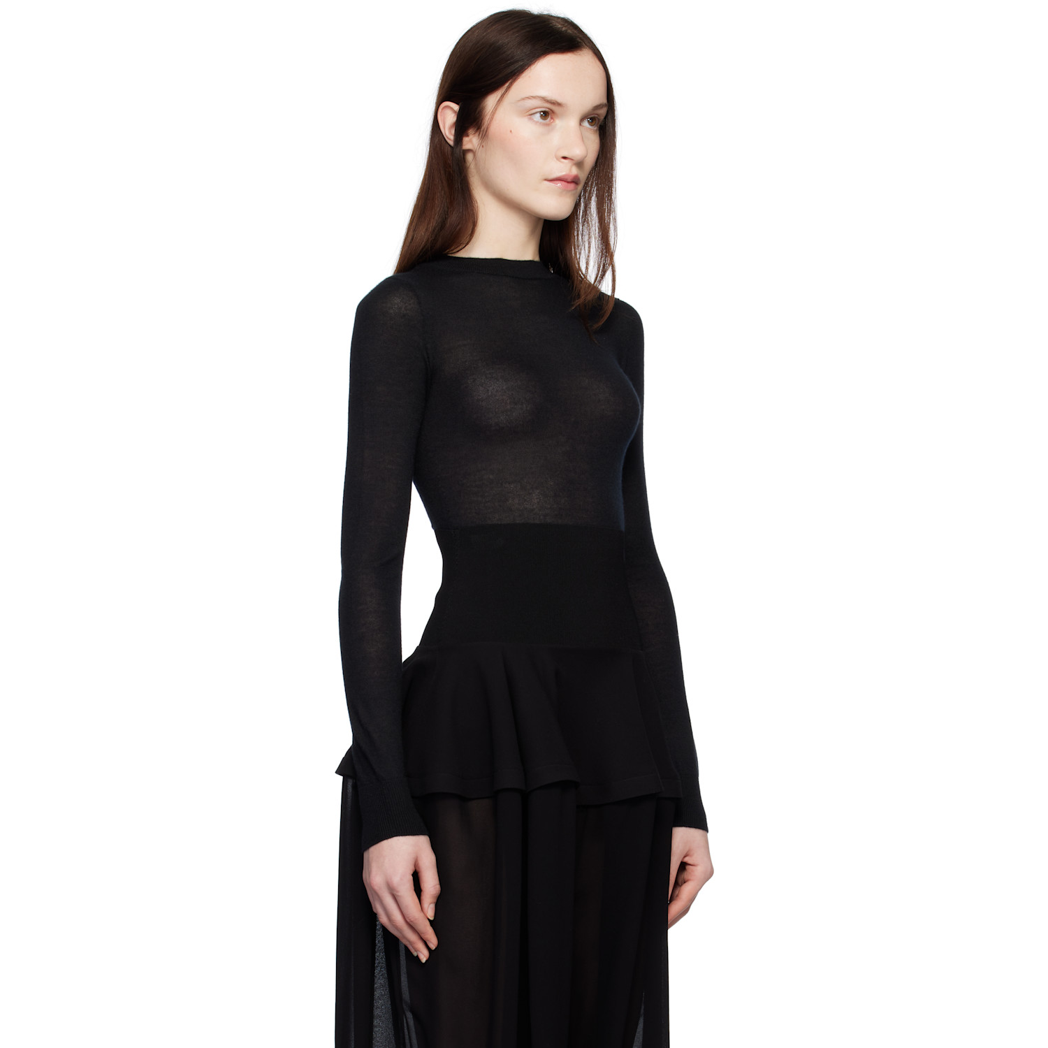  Alaïa Black Cashmere Bodysuit 