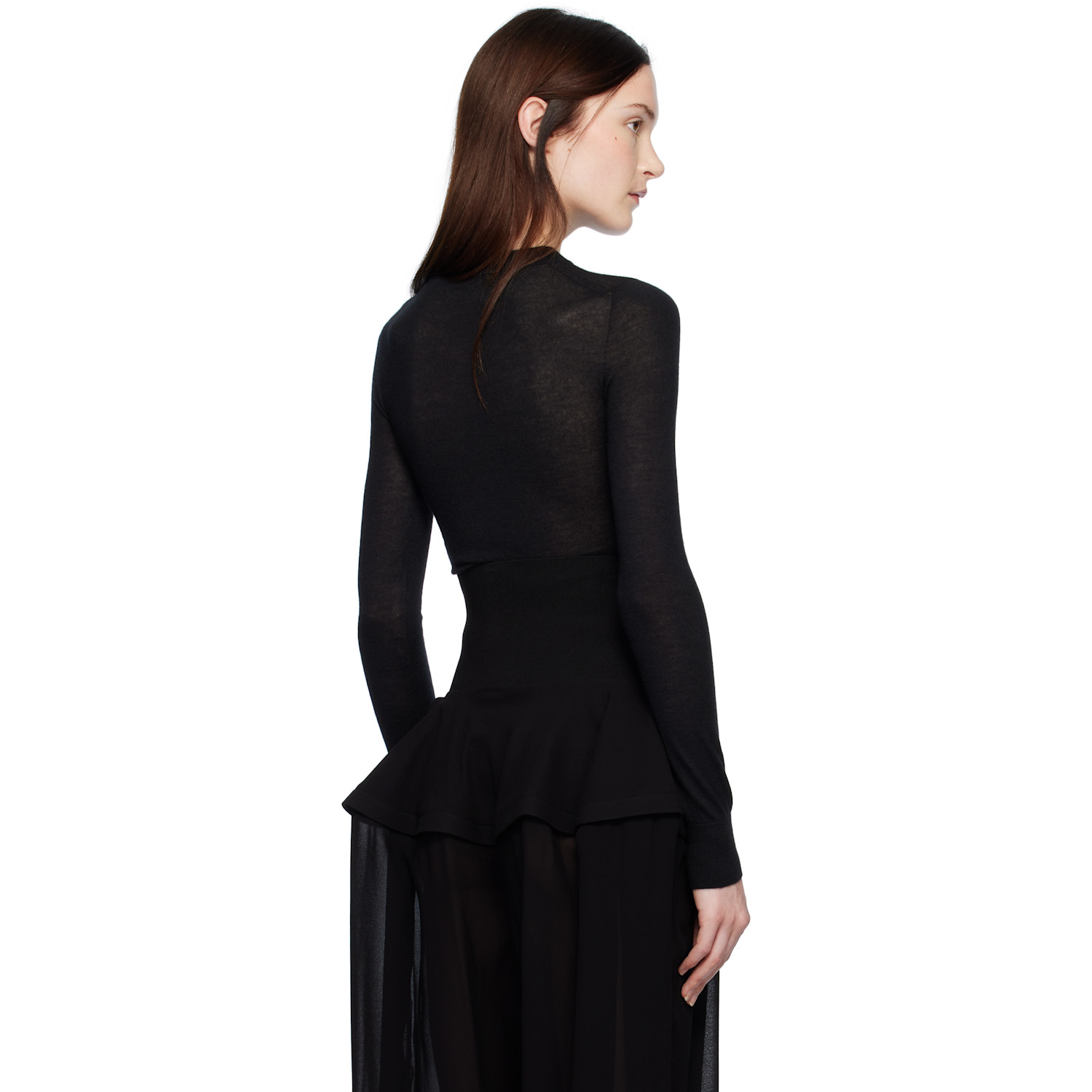  Alaïa Black Cashmere Bodysuit 