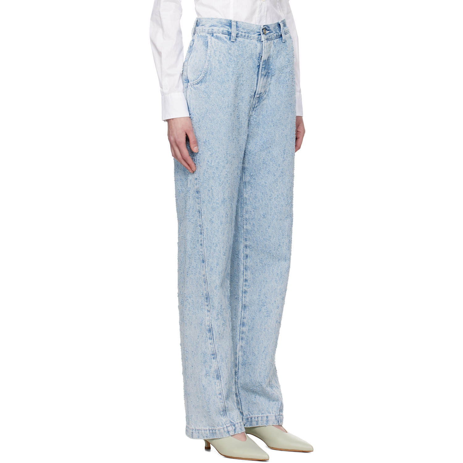  Mfpen Blue Twisted Seam Jeans 