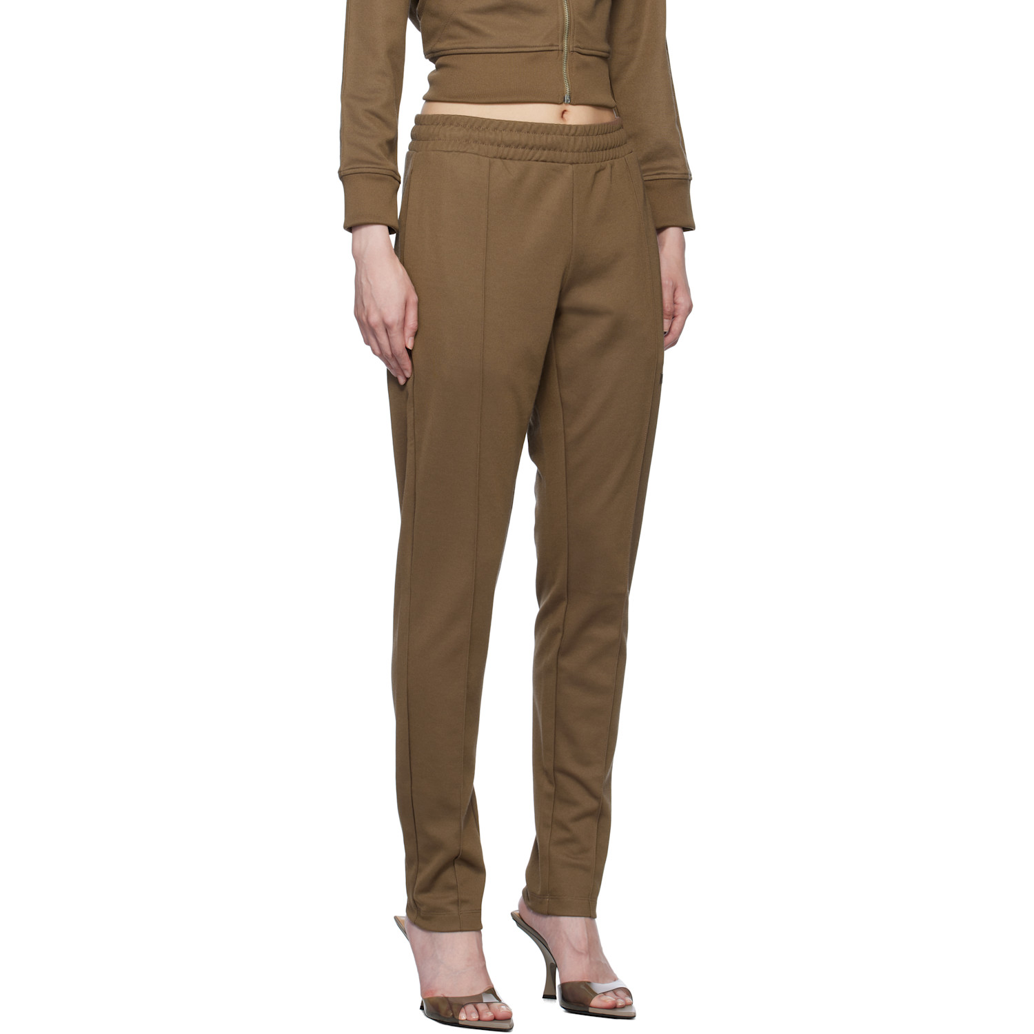  The Attico Brown Bonded Logo Lounge Pants 