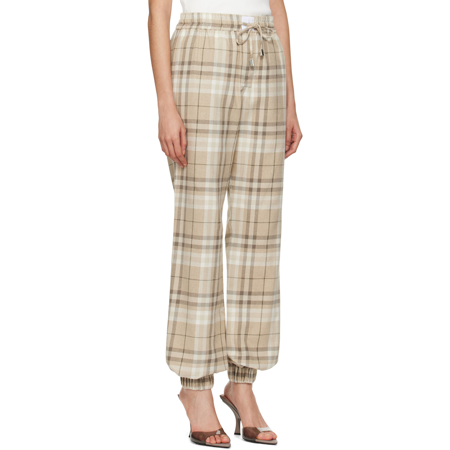  The Attico Beige Long Trousers 