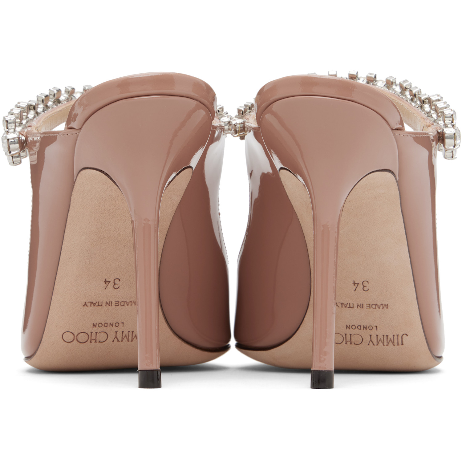  Jimmy Choo Pink Bing 100 Mules 