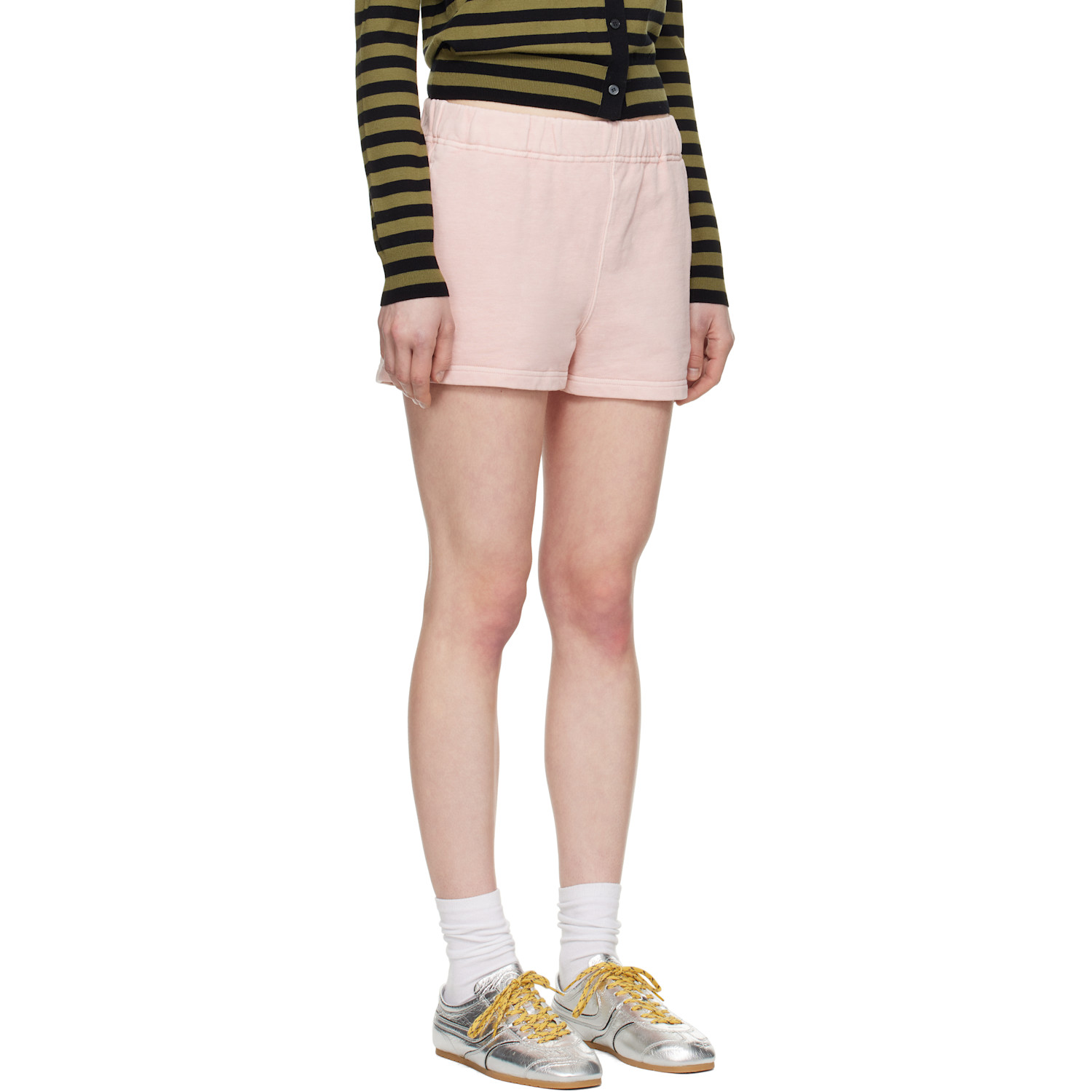  Bape Pink Pigment Dyed One Point Sweat Shorts 