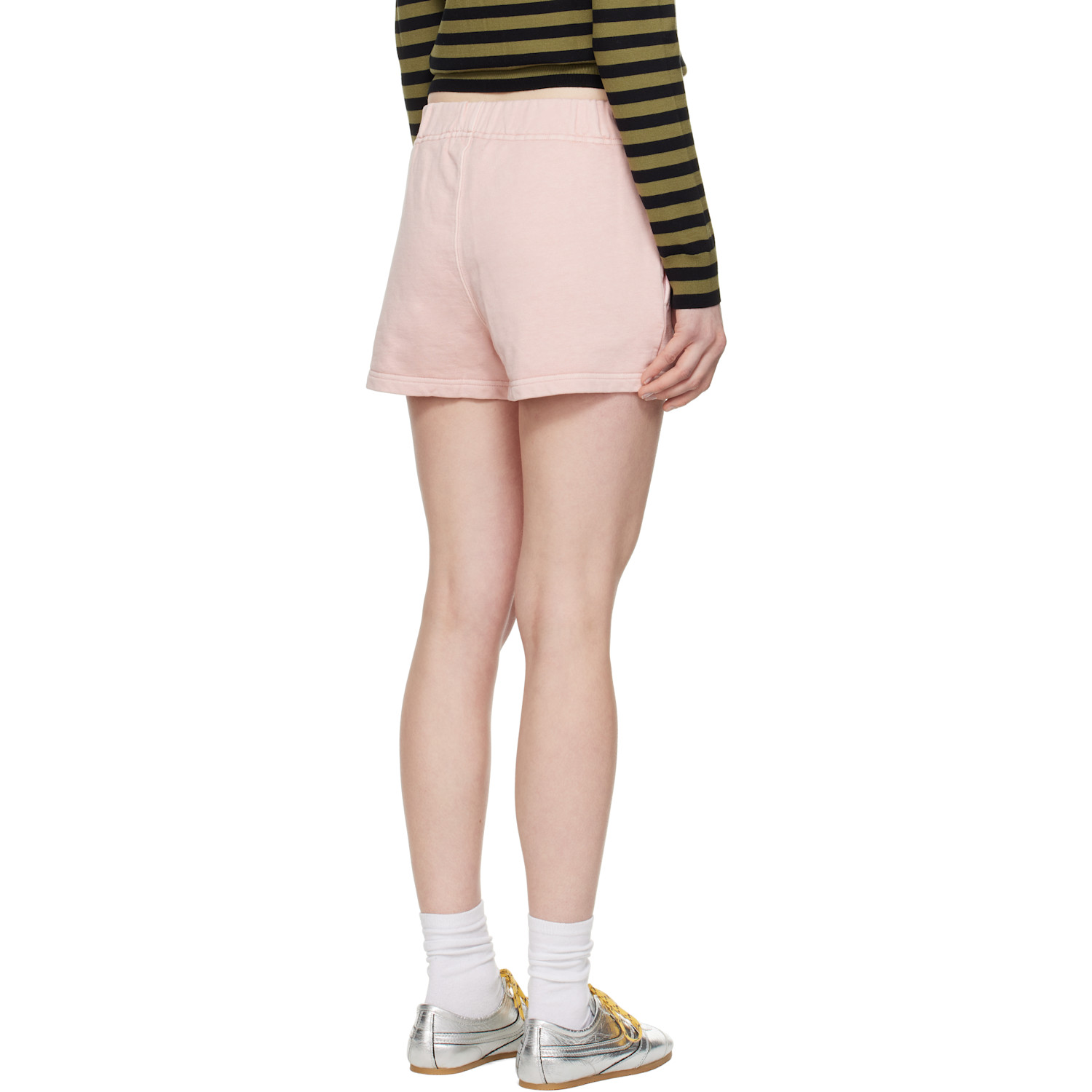  Bape Pink Pigment Dyed One Point Sweat Shorts 
