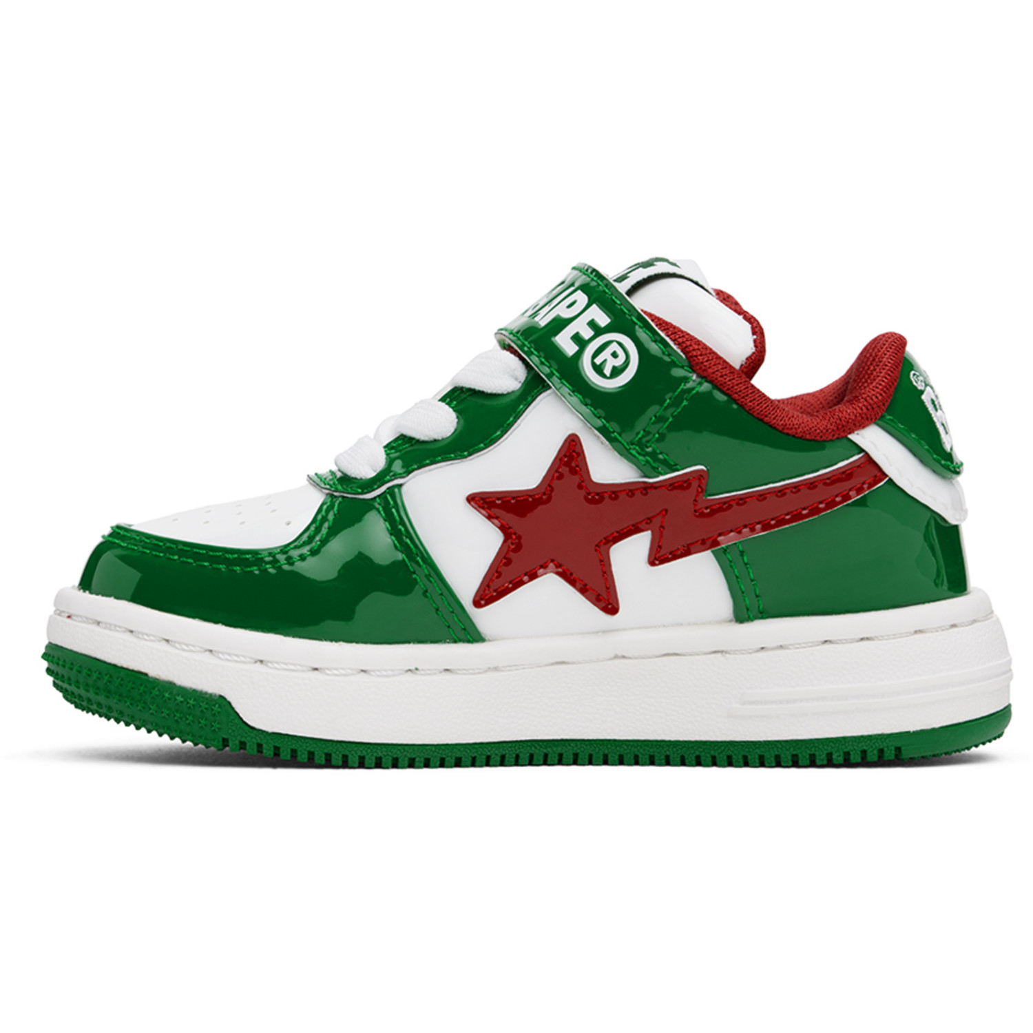  Bape Kids Green & White Sta #2 K2 Sneakers 