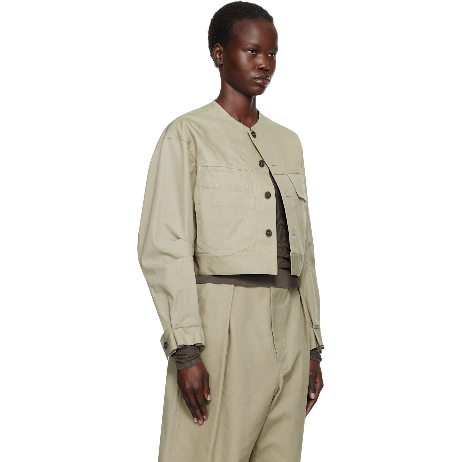  Yohji Yamamoto Taupe R-multi Pocket Jacket 