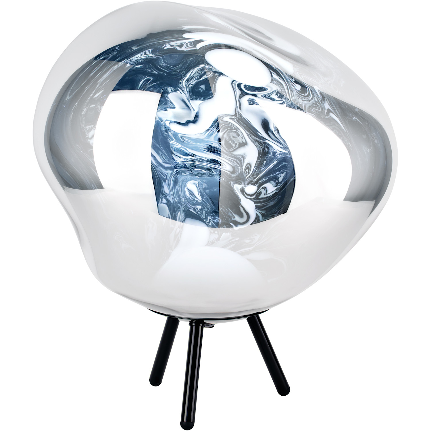  Tom Dixon Silver Melt Large Portable Lamp 