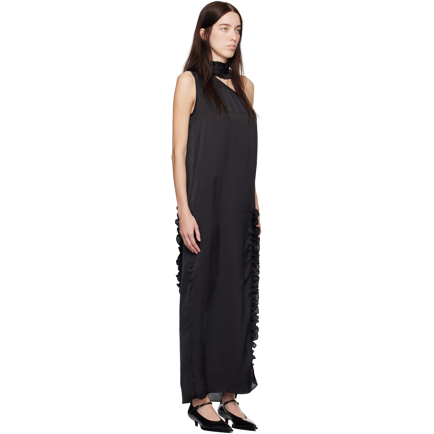  Kika Vargas Ssense Exclusive Black Aretha Maxi Dress 