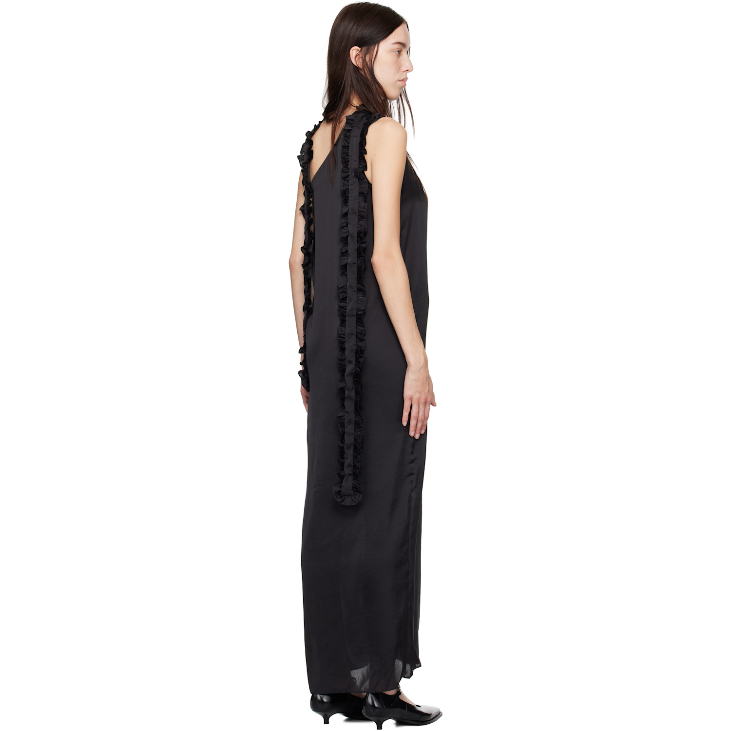  Kika Vargas Ssense Exclusive Black Aretha Maxi Dress 