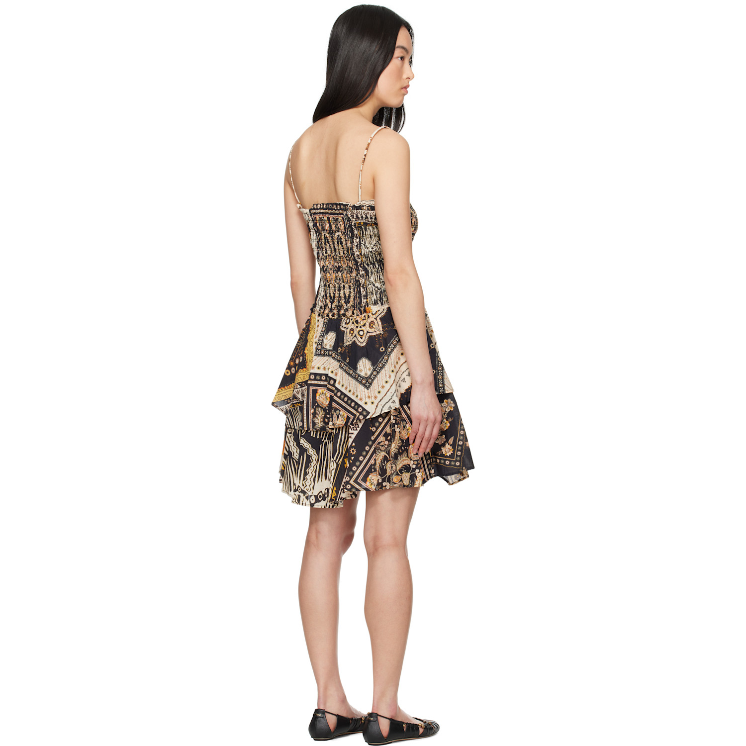  Isabel Marant Etoile Black & Yellow Anka Minidress 