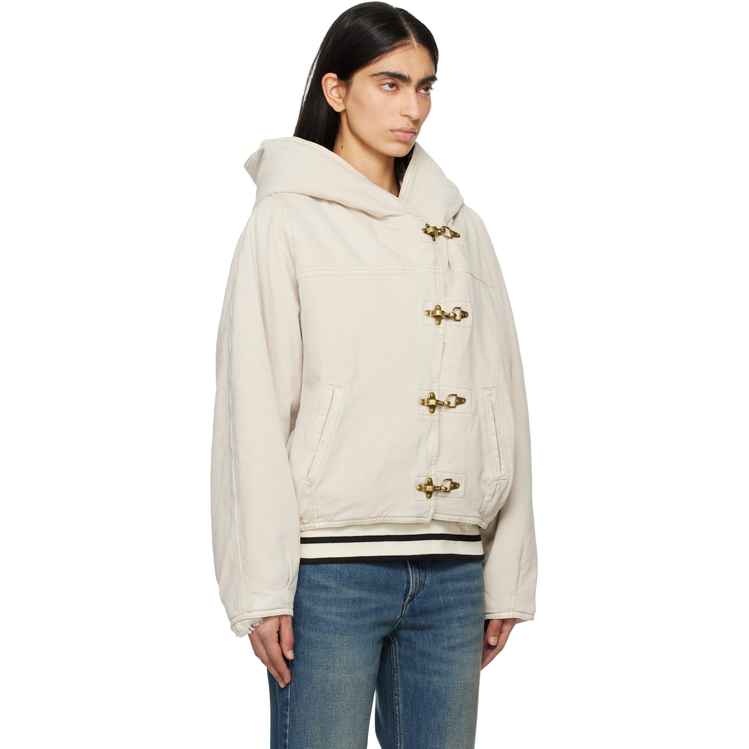  Isabel Marant Beige Biane Denim Jacket 
