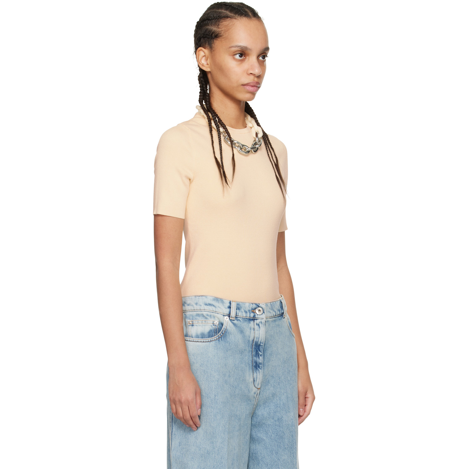  Rabanne Off-white Chain T-shirt 