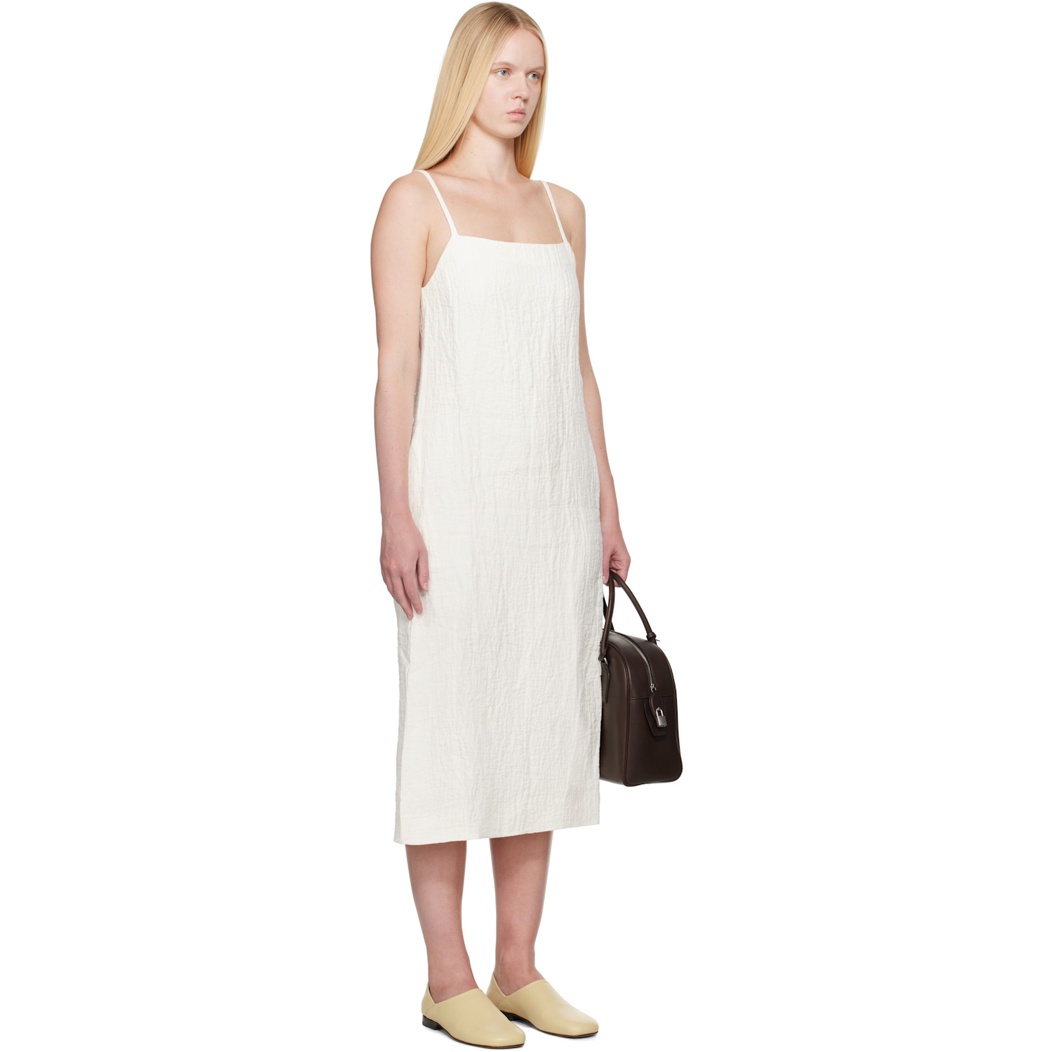  Studio Nicholson Off-white Danae Midi Dress 