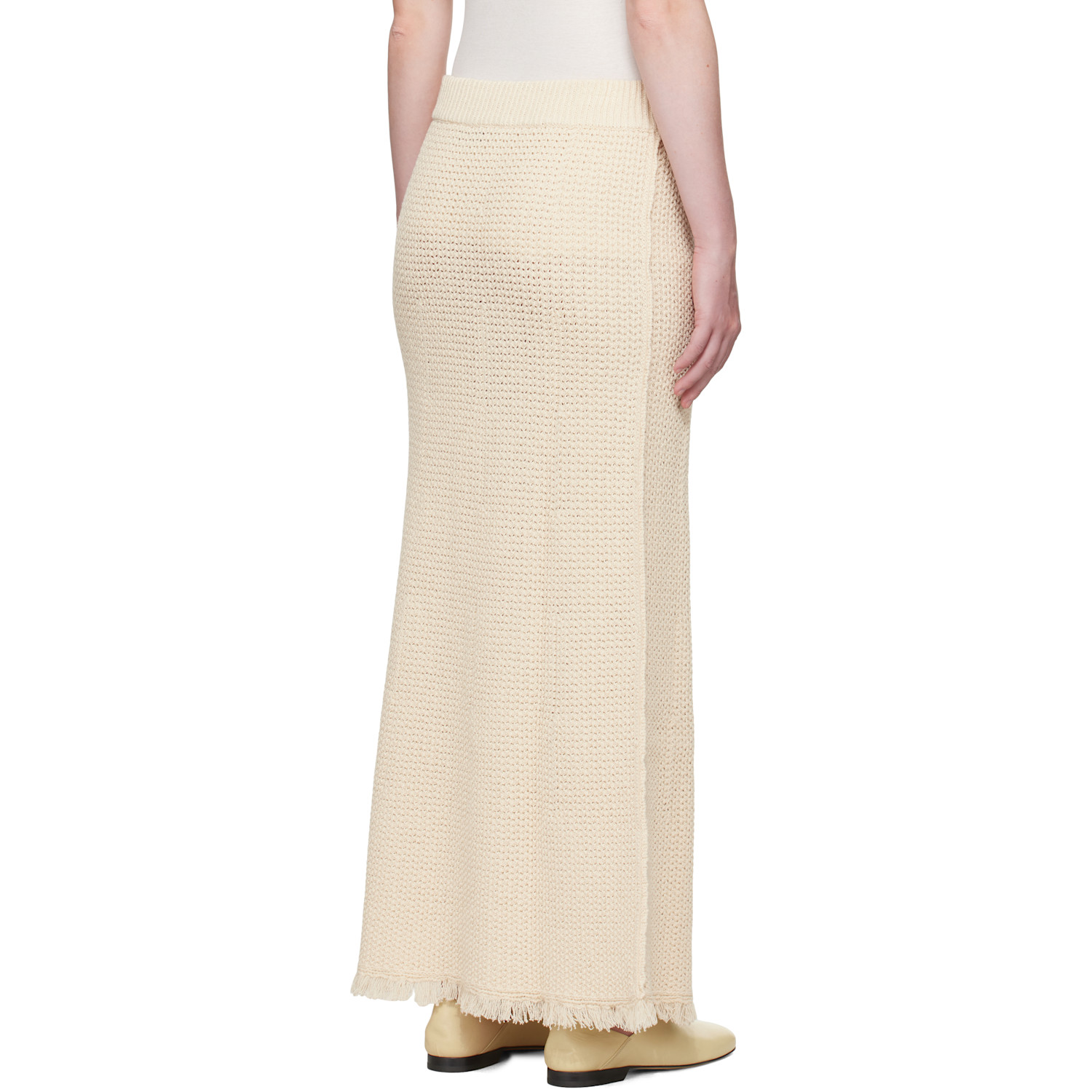  Studio Nicholson Off-white Rye Midi Skirt 