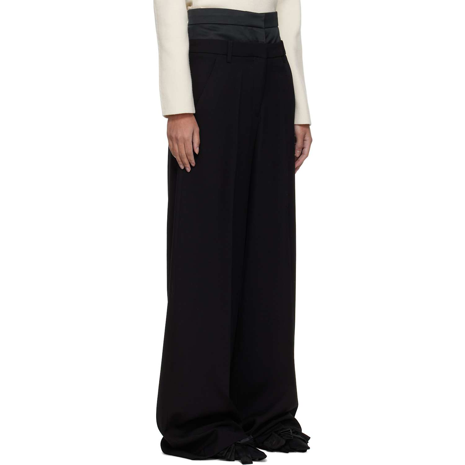  Erdem Black Wide Leg Trousers 