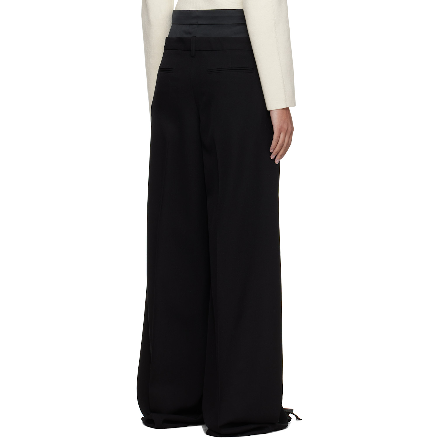  Erdem Black Wide Leg Trousers 