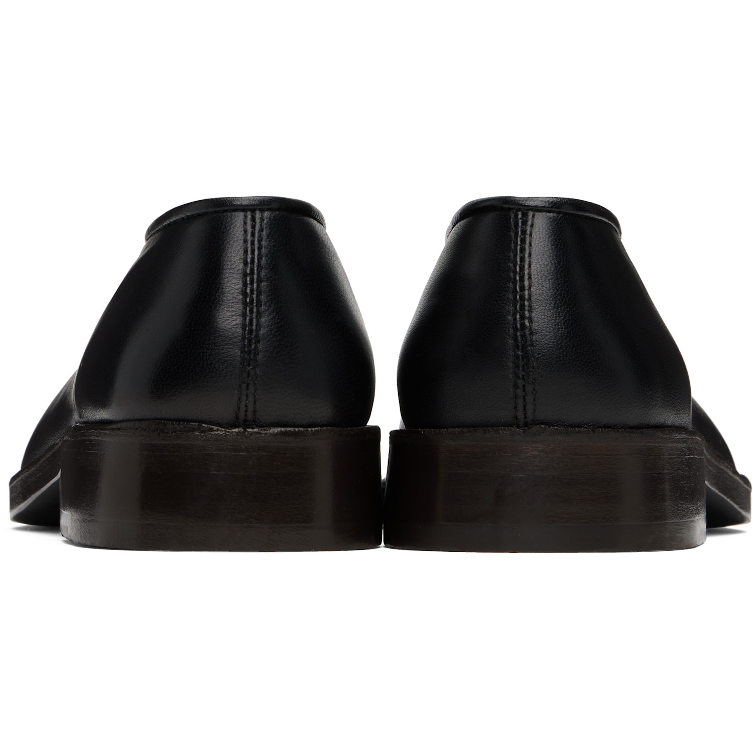  Lemaire Black Flat Piped Slippers 