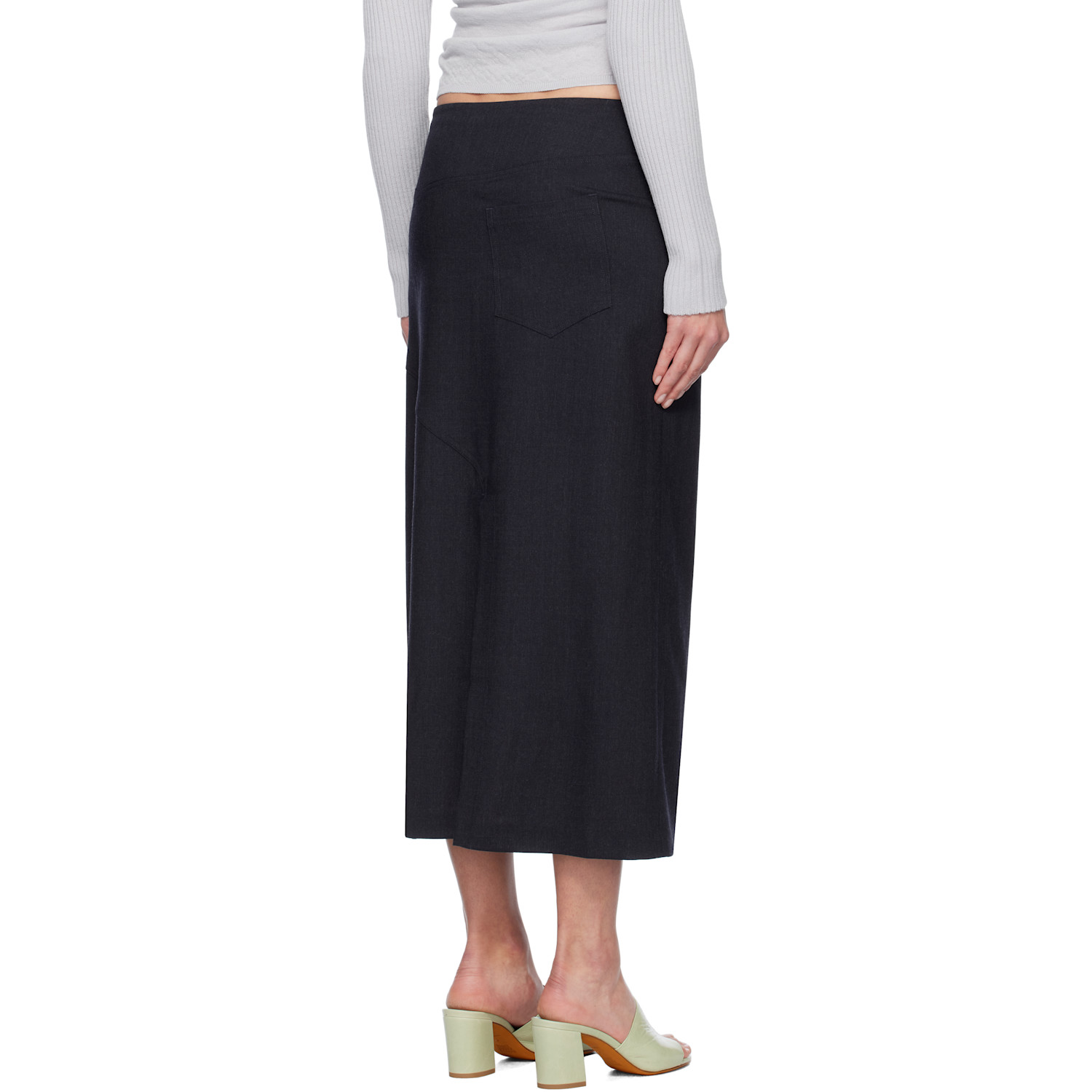  Paloma Wool Navy Olya Maxi Skirt 