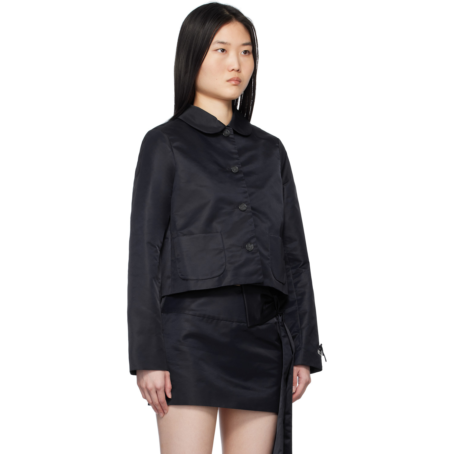  Sandy Liang Navy Shelby Jacket 