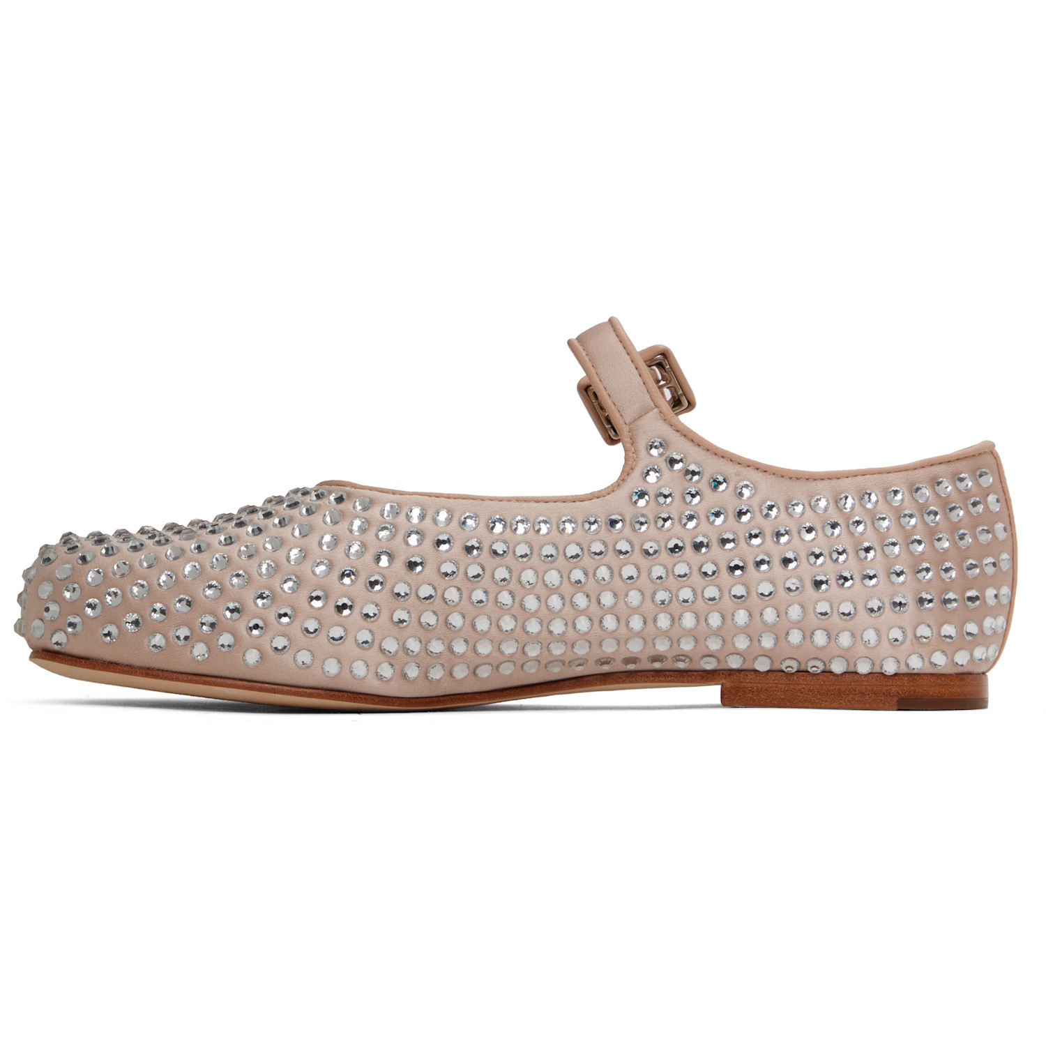  Sandy Liang Pink Mary Jane Pointe Ballerina Flats 