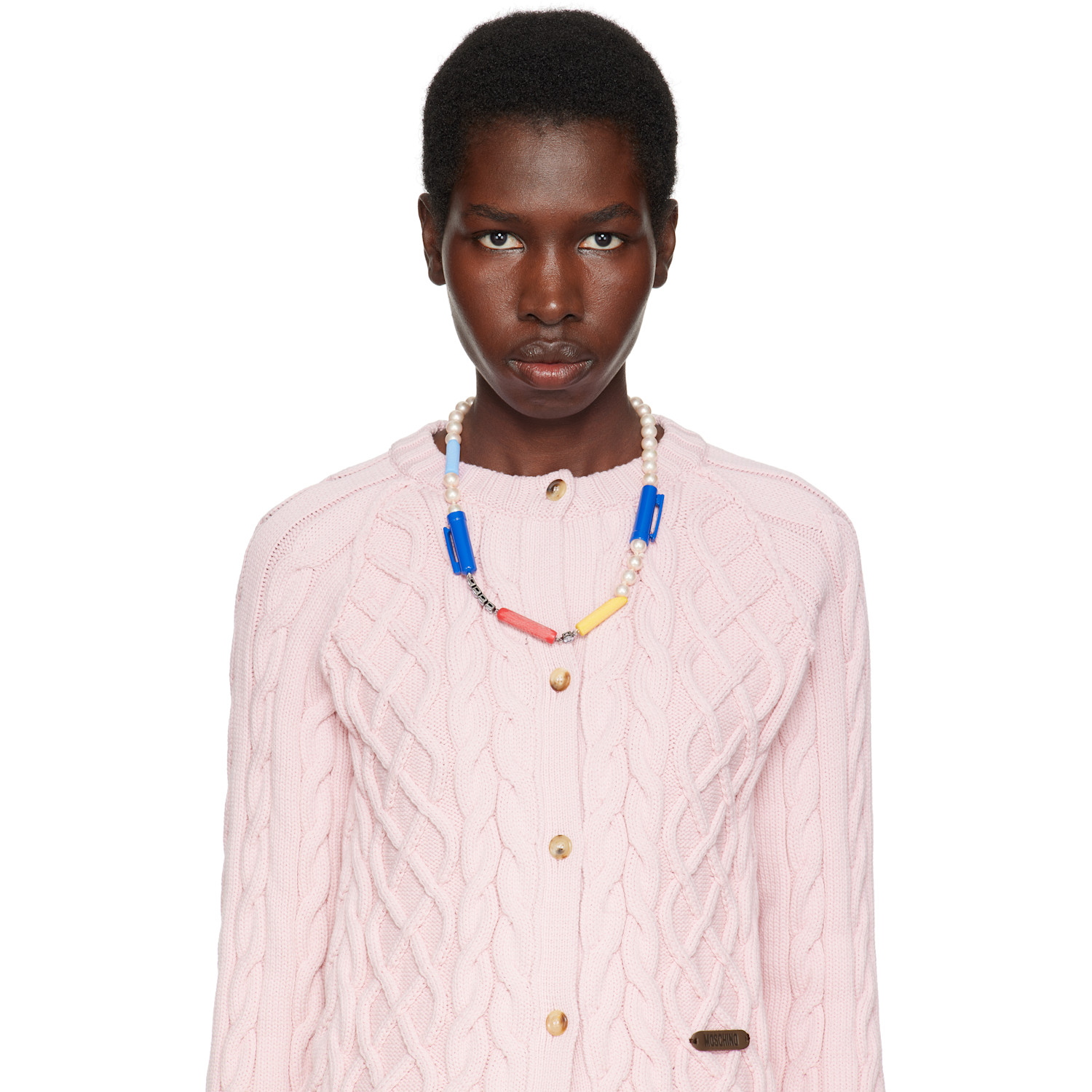  Moschino Multicolor Charm Necklace 