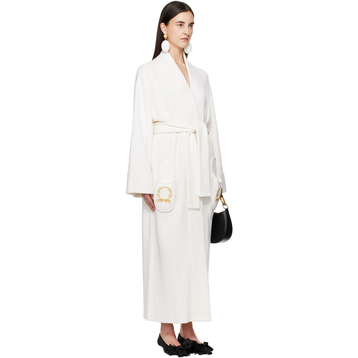 Moschino Off-white Breakfast Long Coat 