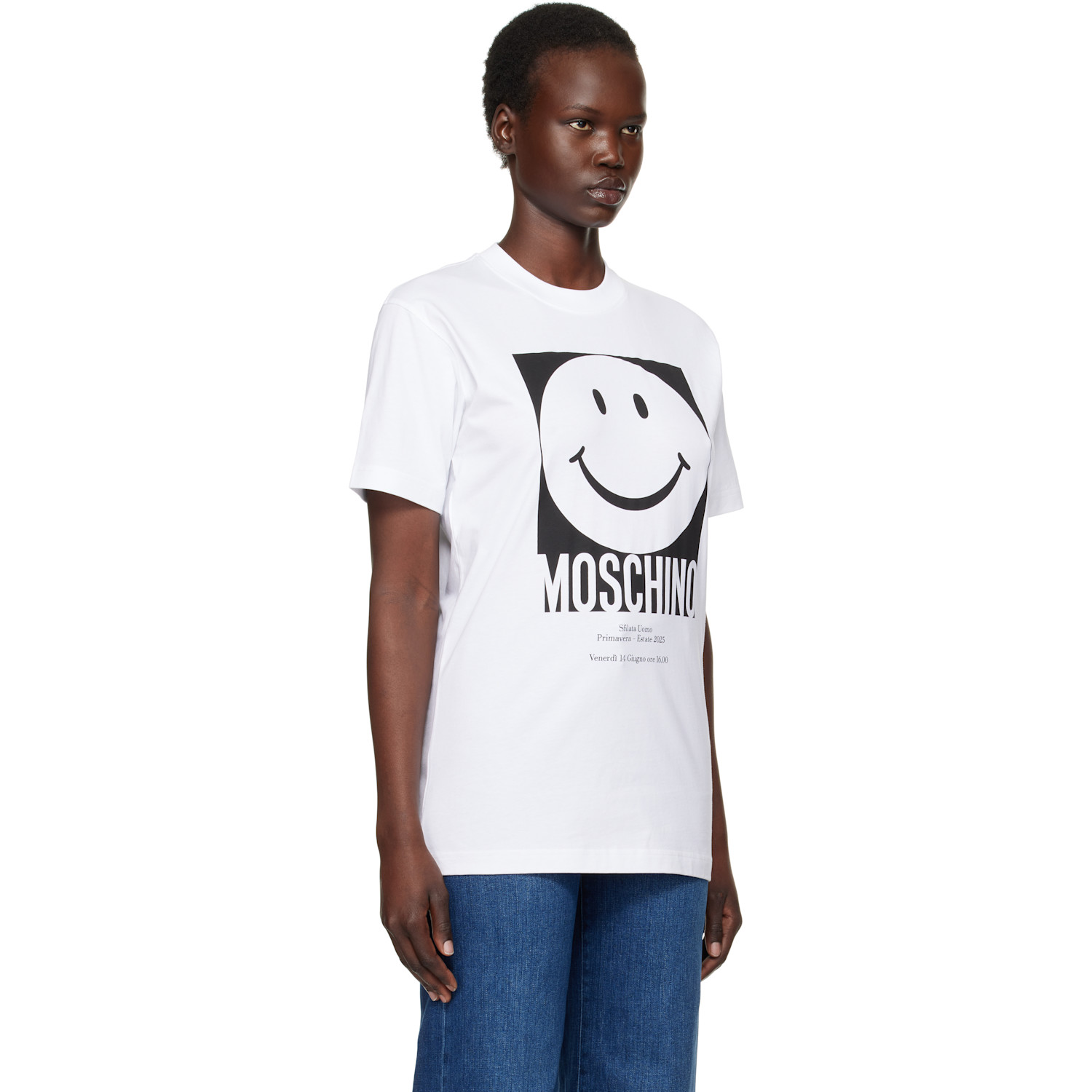  Moschino White Smiley T-shirt 