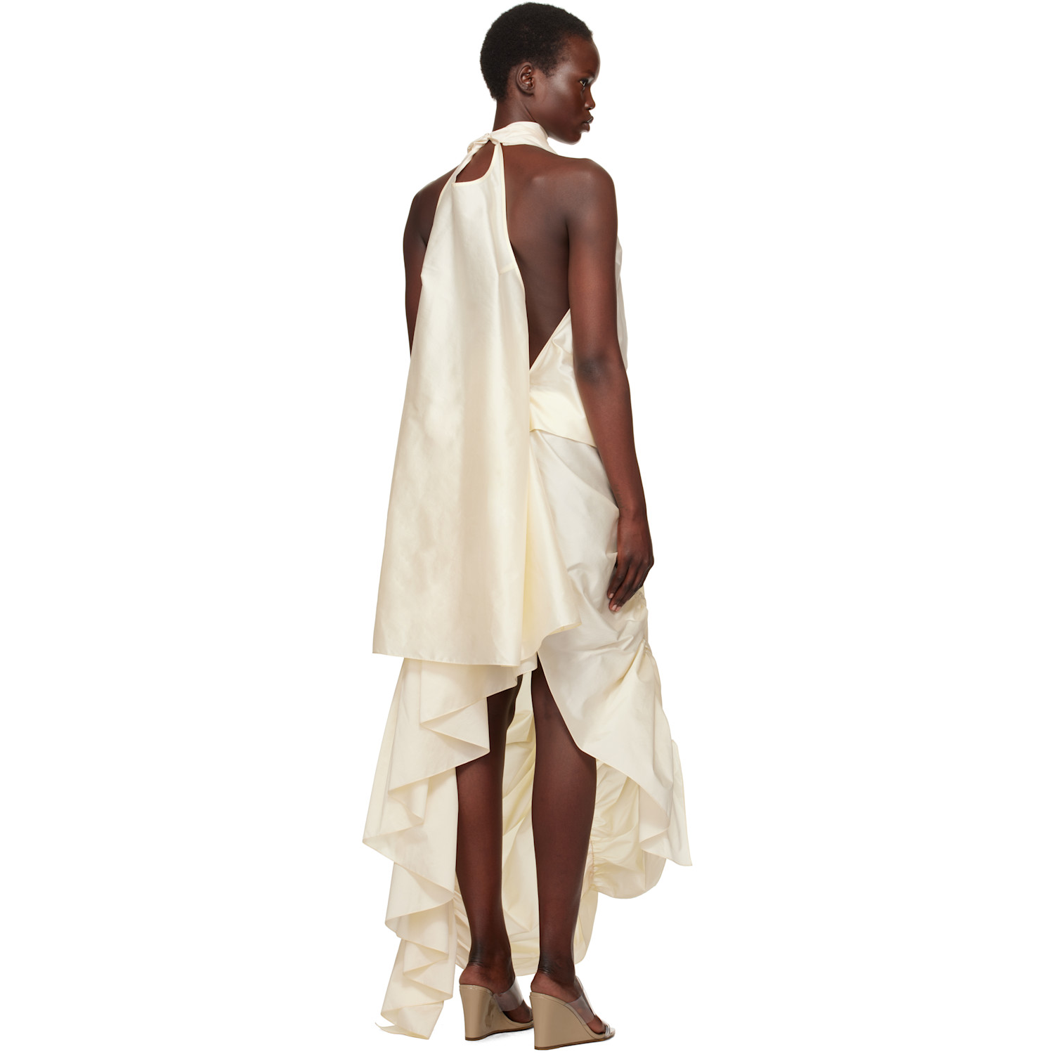  Gia Studios Off-white Renee Maxi Dress 