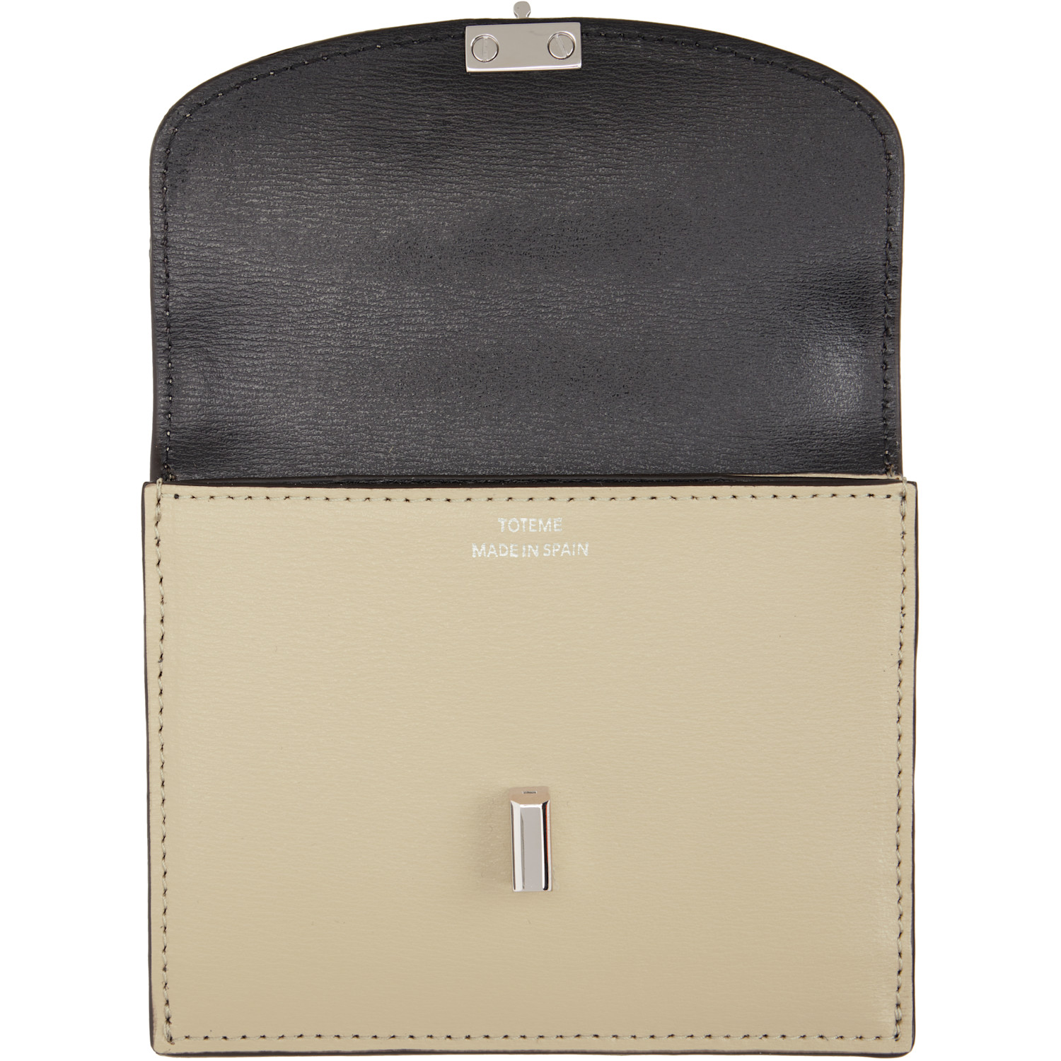  Toteme Beige T-lock Leather Card Holder 