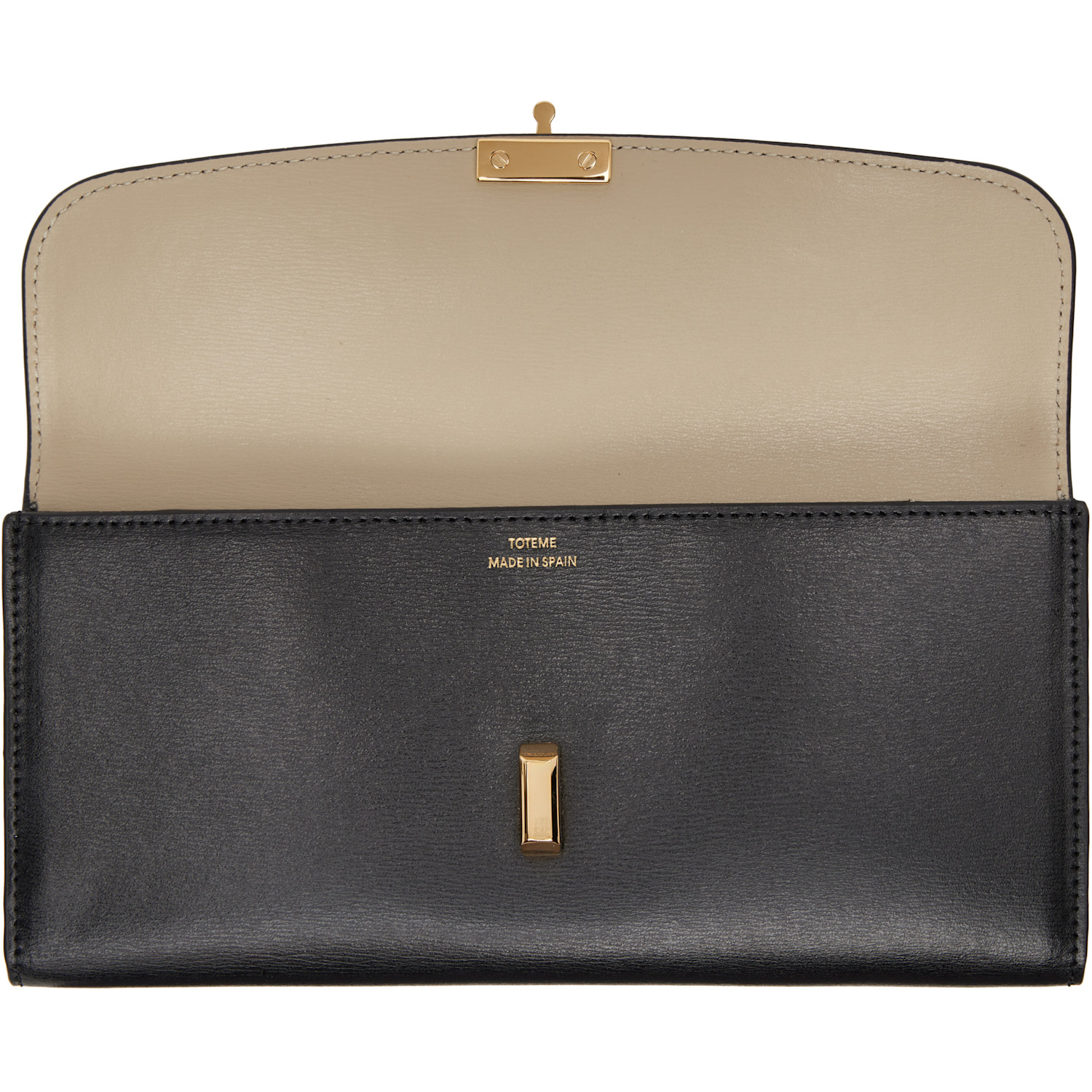 Toteme Black T-lock Leather Wallet 