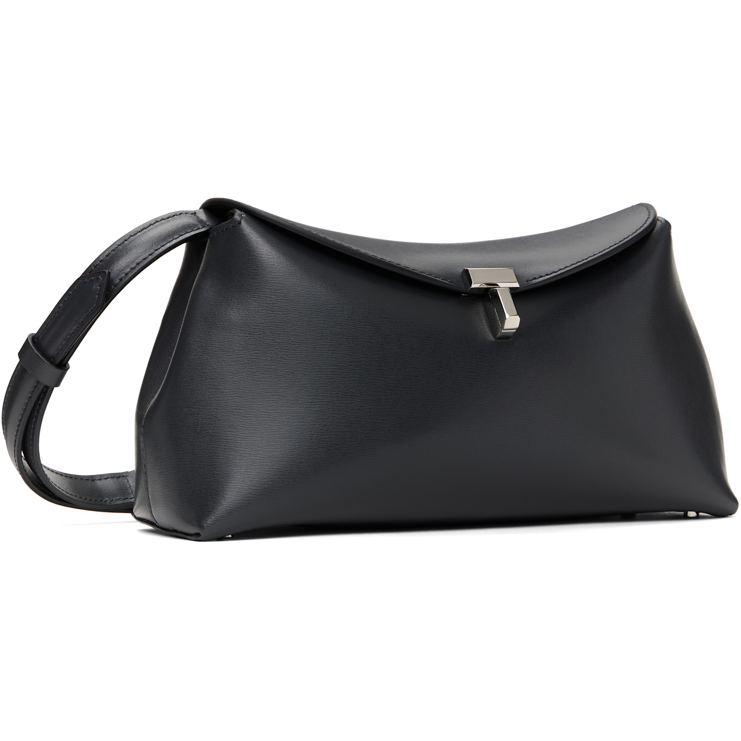  Toteme Gray T-lock Leather Clutch 