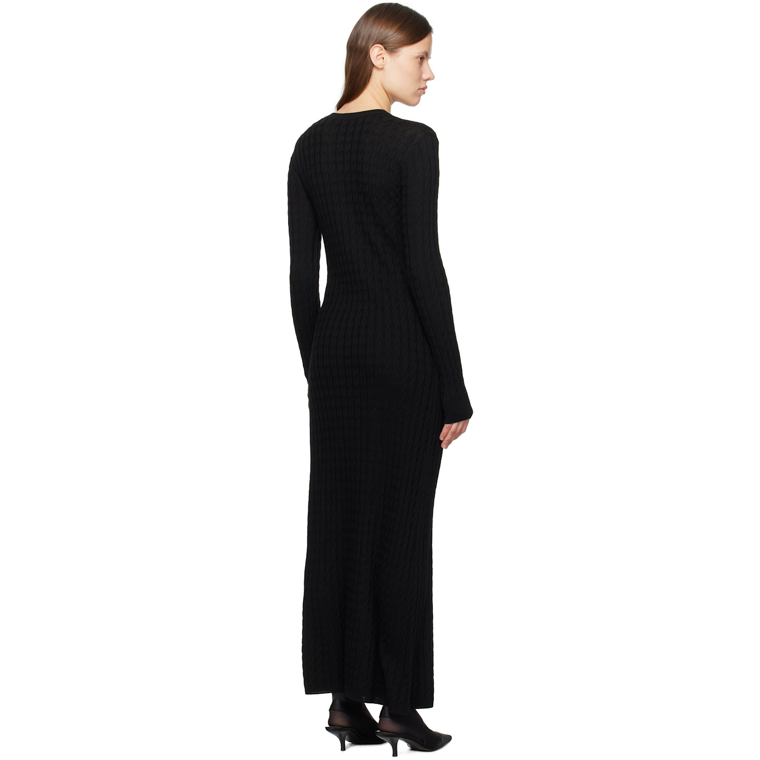  Toteme Black Cable Knit Maxi Dress 