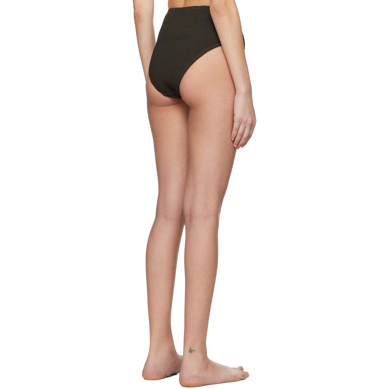  Toteme Khaki Smocked Bikini Bottom 