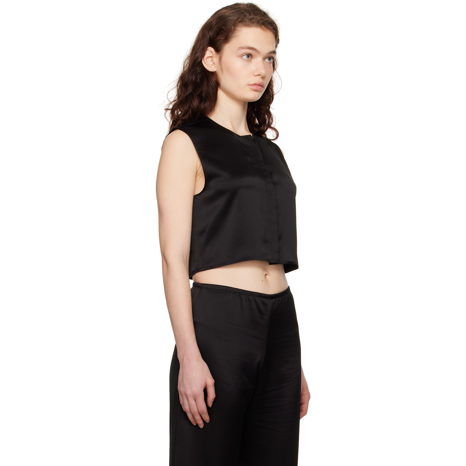  Leset Black Barb Crewneck Vest 