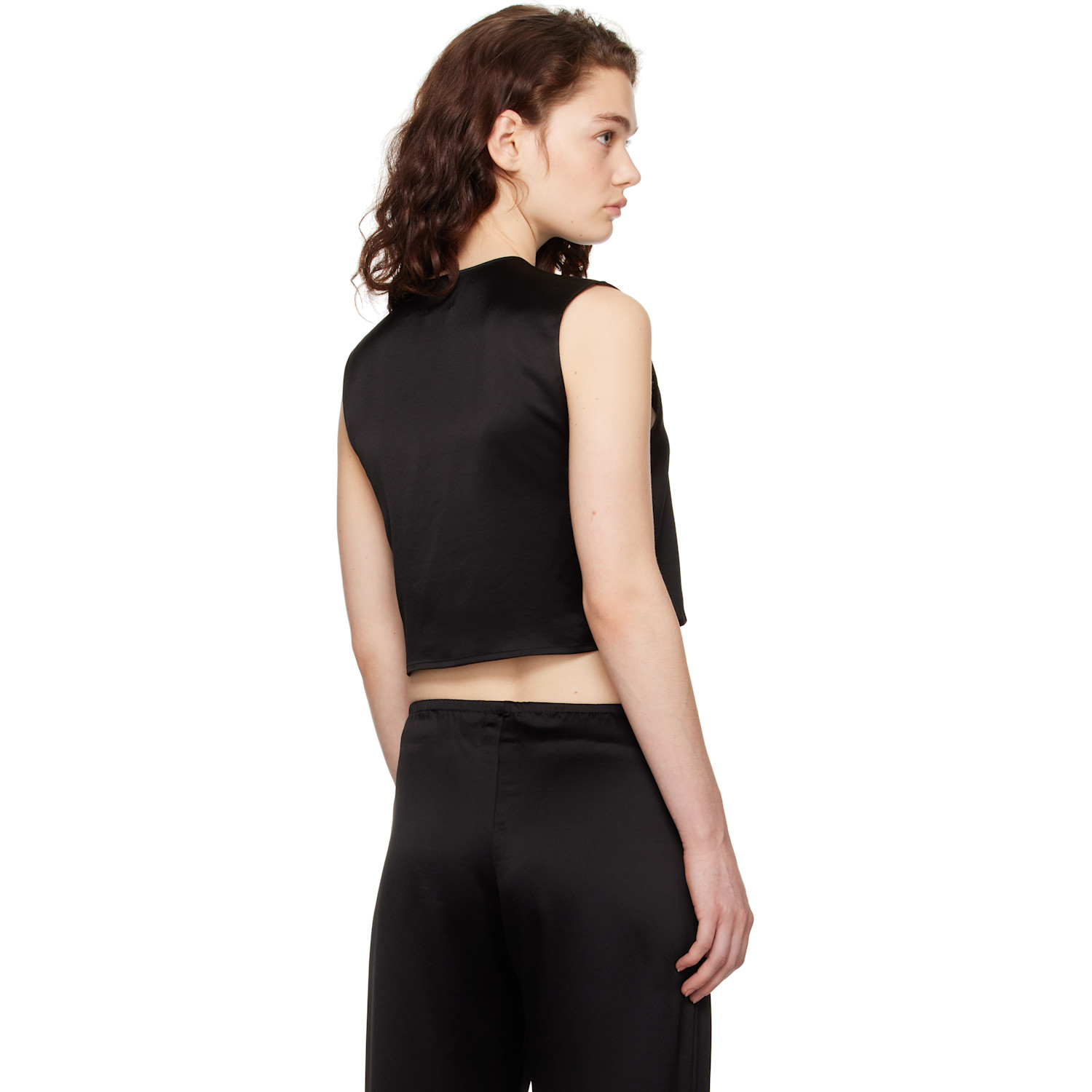  Leset Black Barb Crewneck Vest 