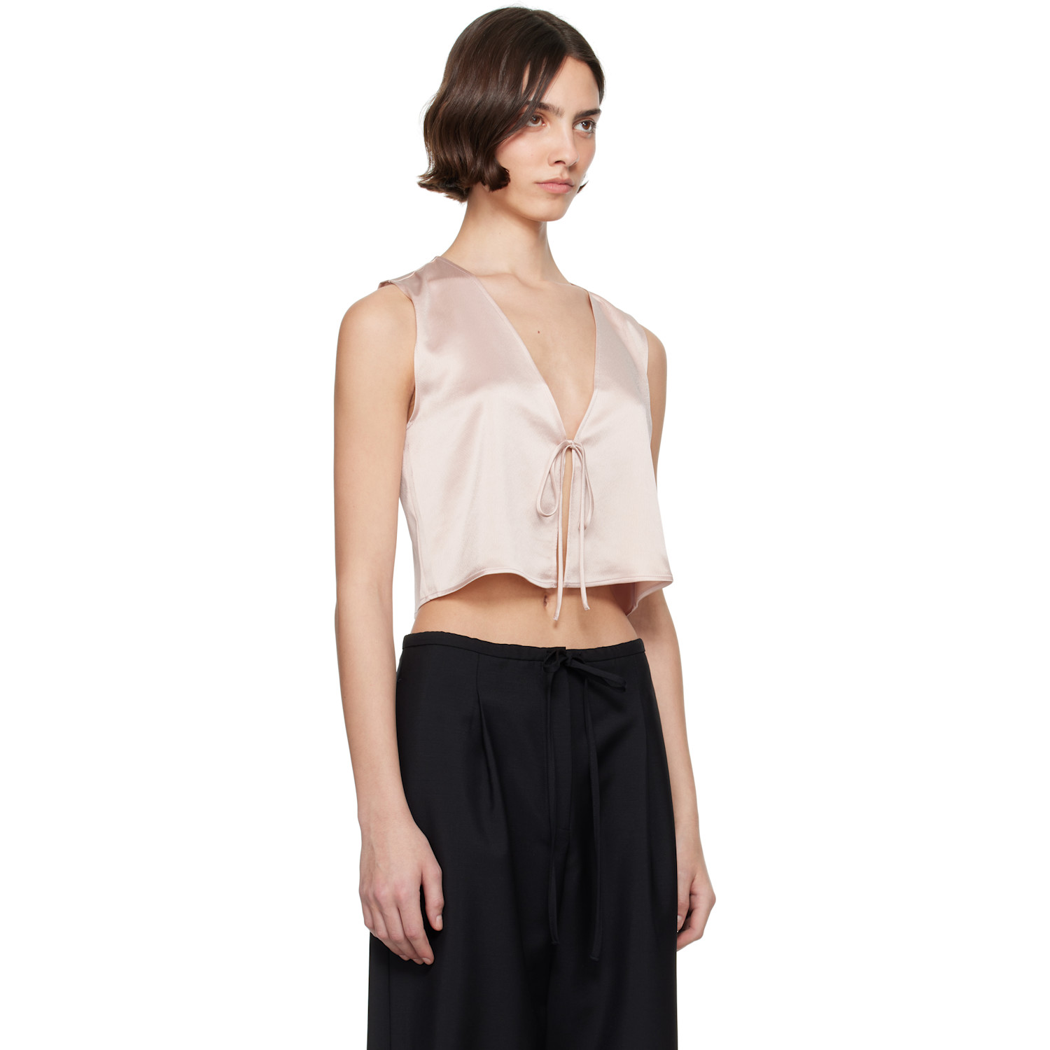  Leset Pink Barb Tie Top 