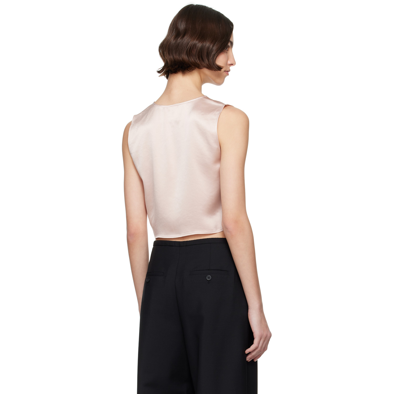  Leset Pink Barb Tie Top 