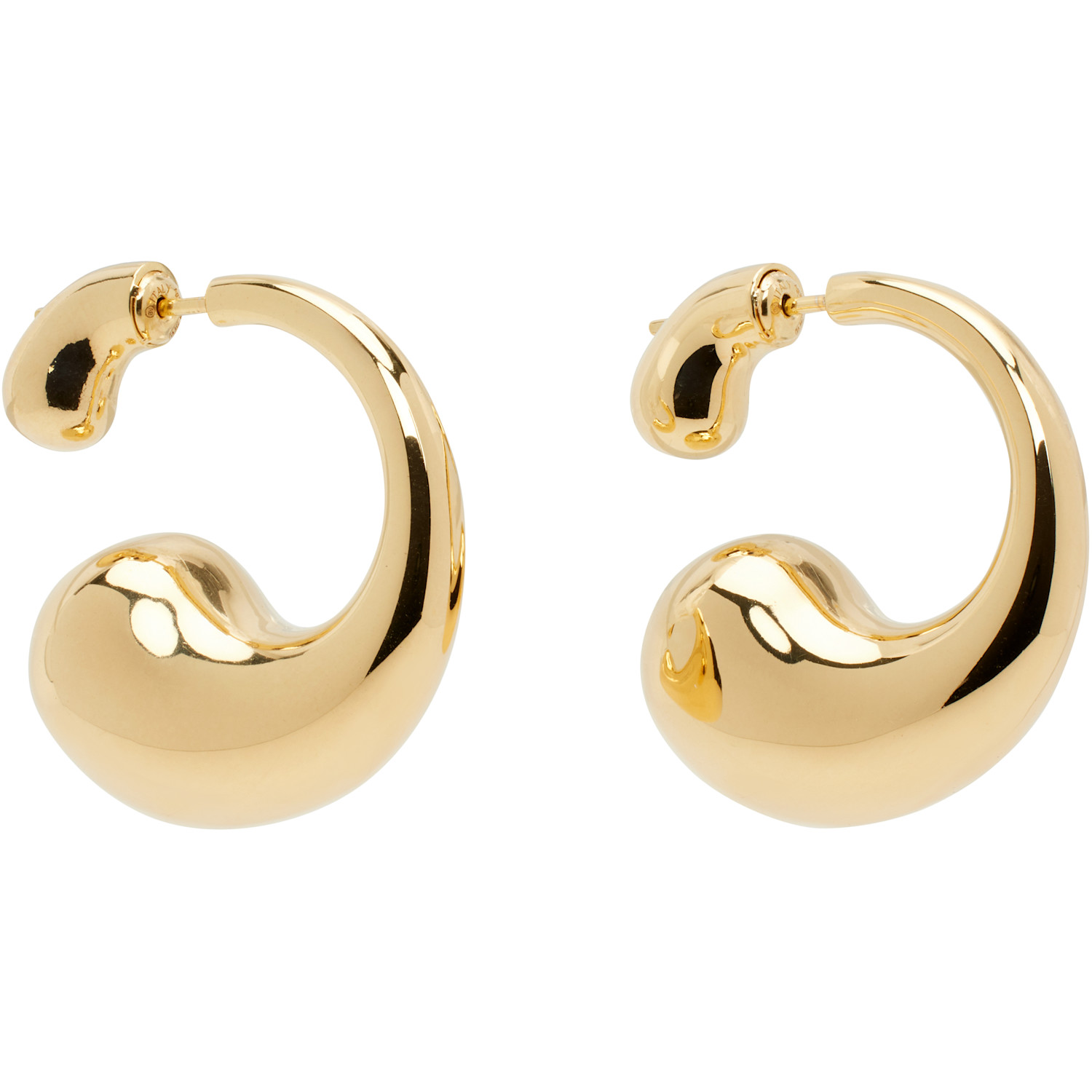  Bottega Veneta Gold Drop Earrings 