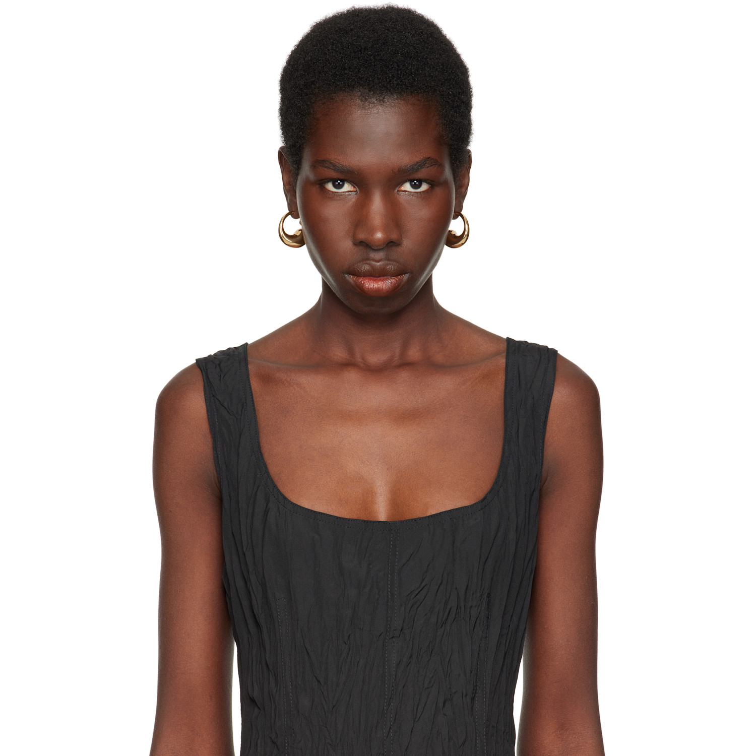  Bottega Veneta Gold Drop Earrings 