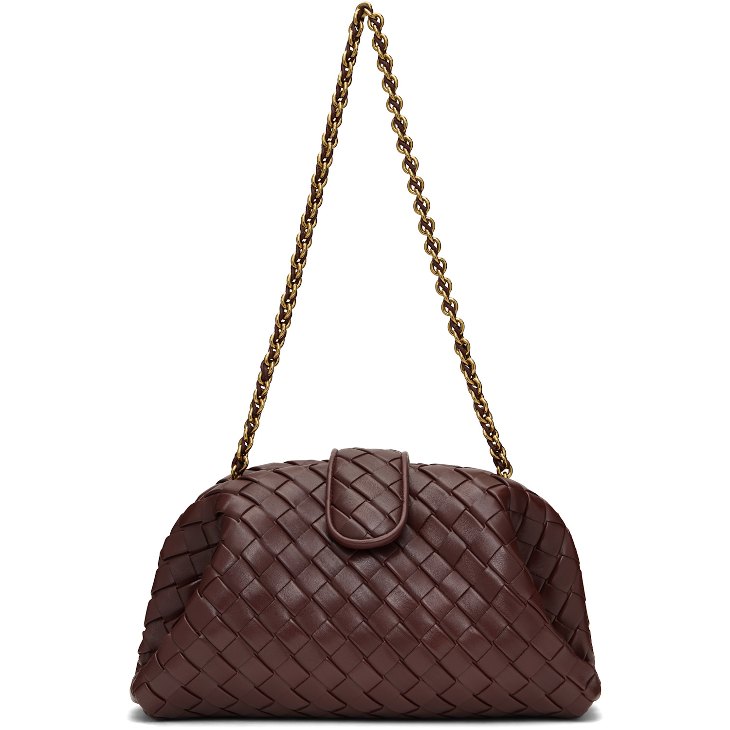 Bottega Veneta Burgundy Lauren 1980 Clutch