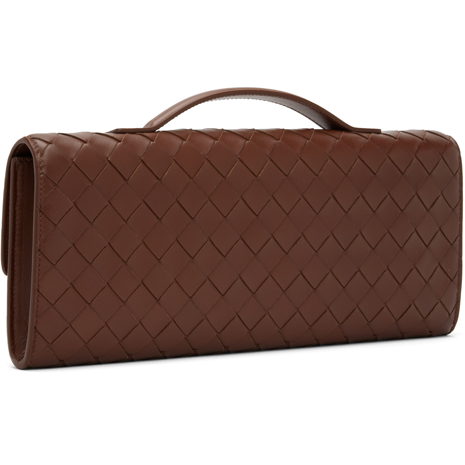  Bottega Veneta Brown Andiamo Clutch 