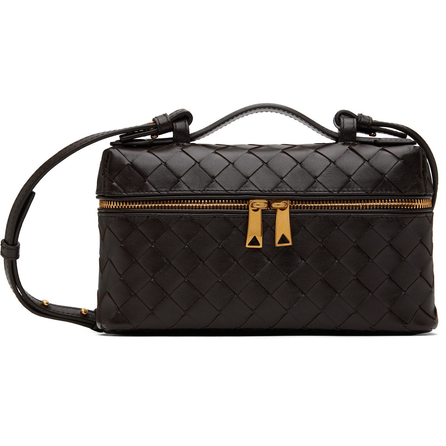 Bottega Veneta Brown Bang Bang Vanity Case Bag