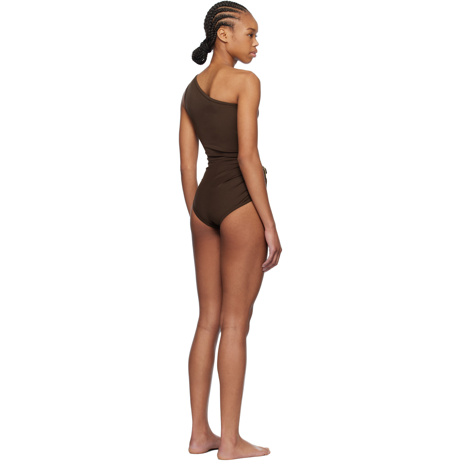  Bottega Veneta Brown Stretch Nylon Swimsuit 