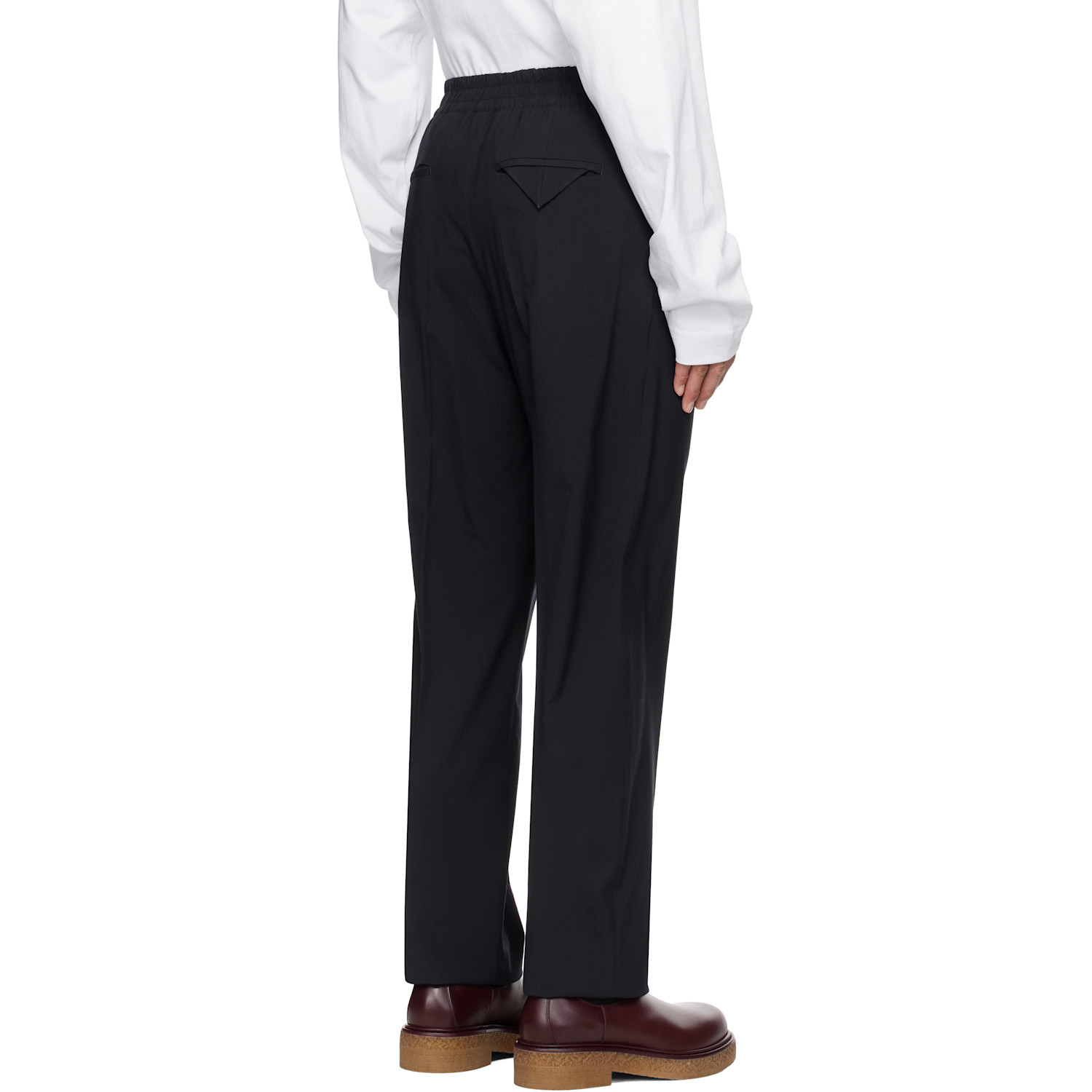  Bottega Veneta Navy Fine Wool Trousers 