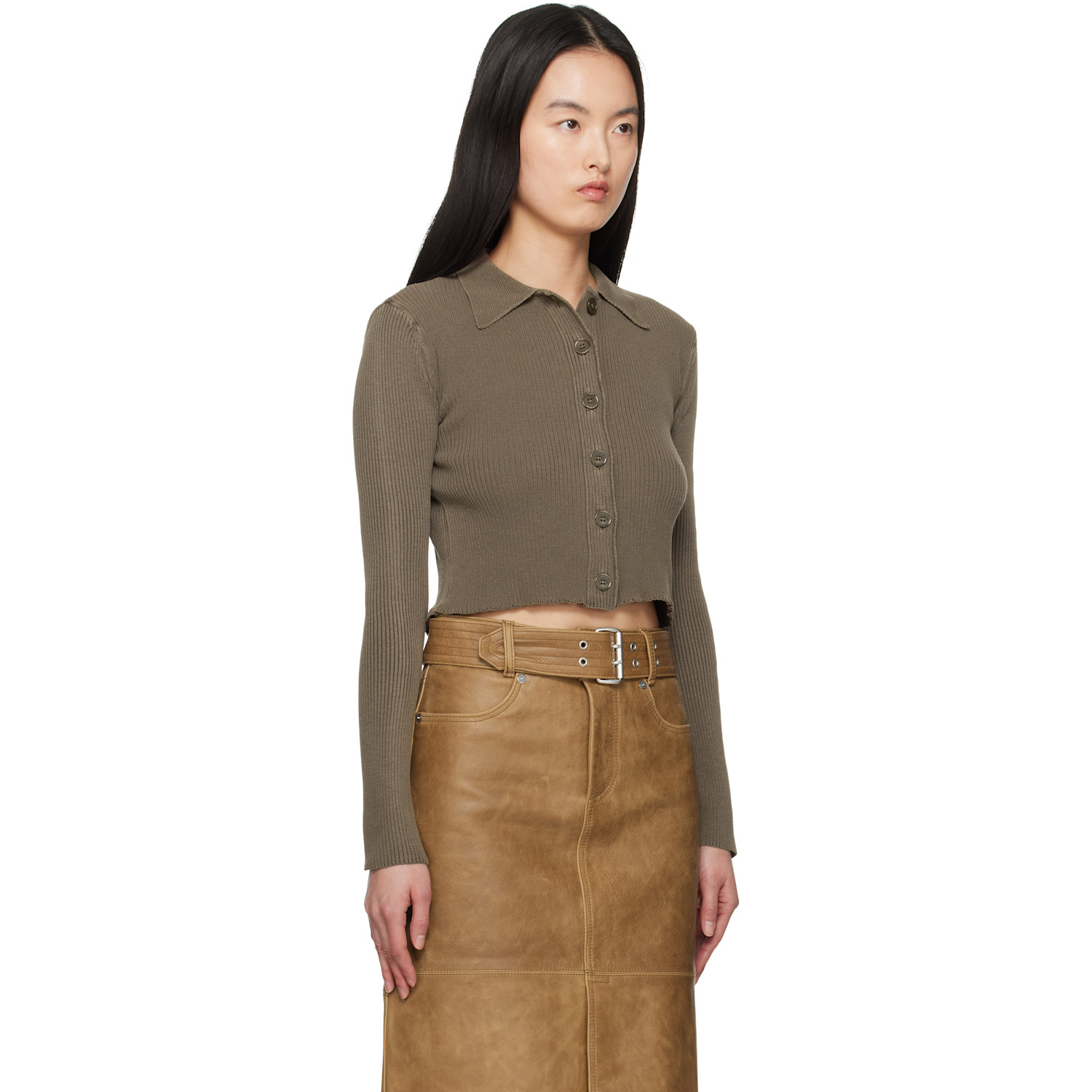  Our Legacy Brown Mazzy Polo Cardigan 