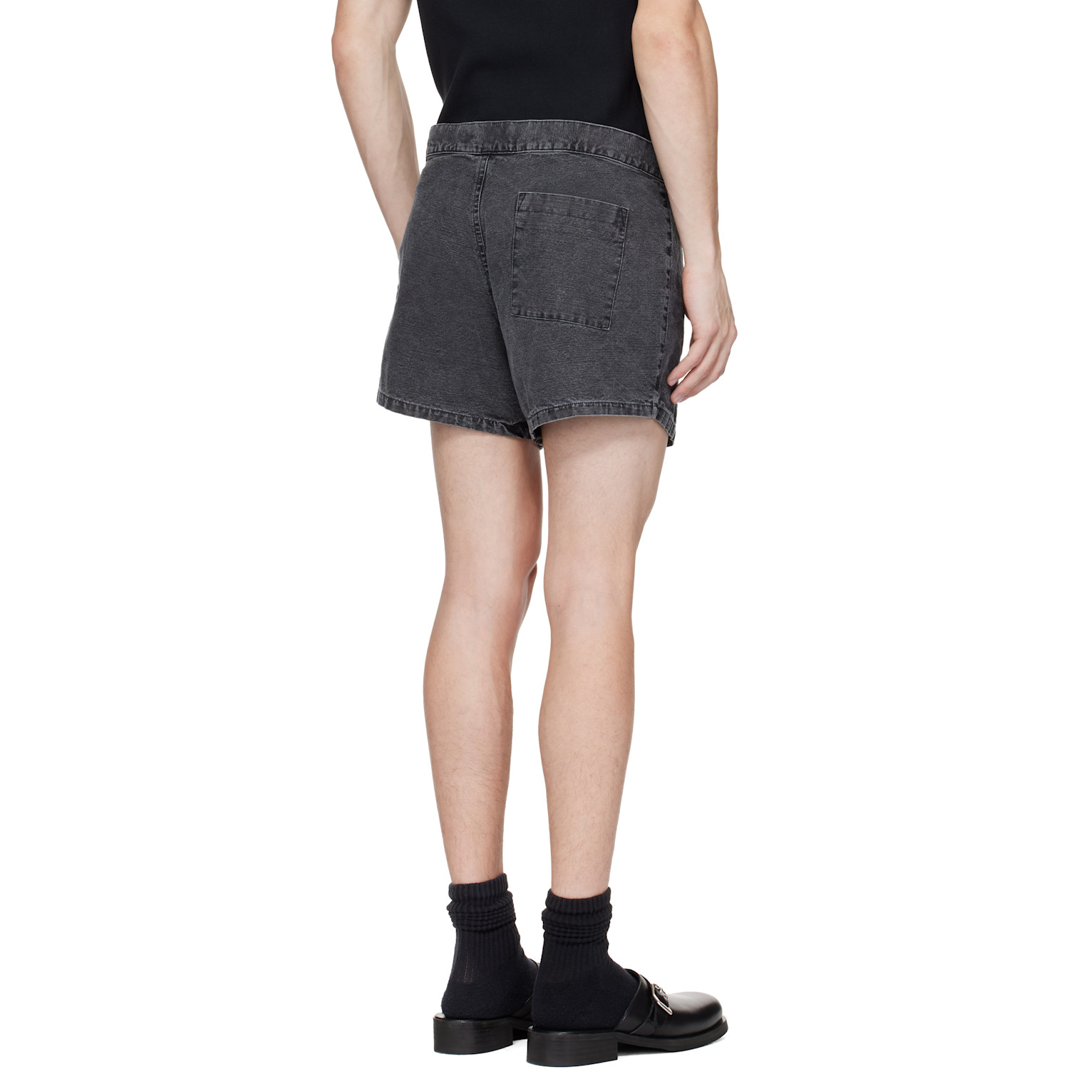  Our Legacy Gray Oyster Trunk Denim Shorts 