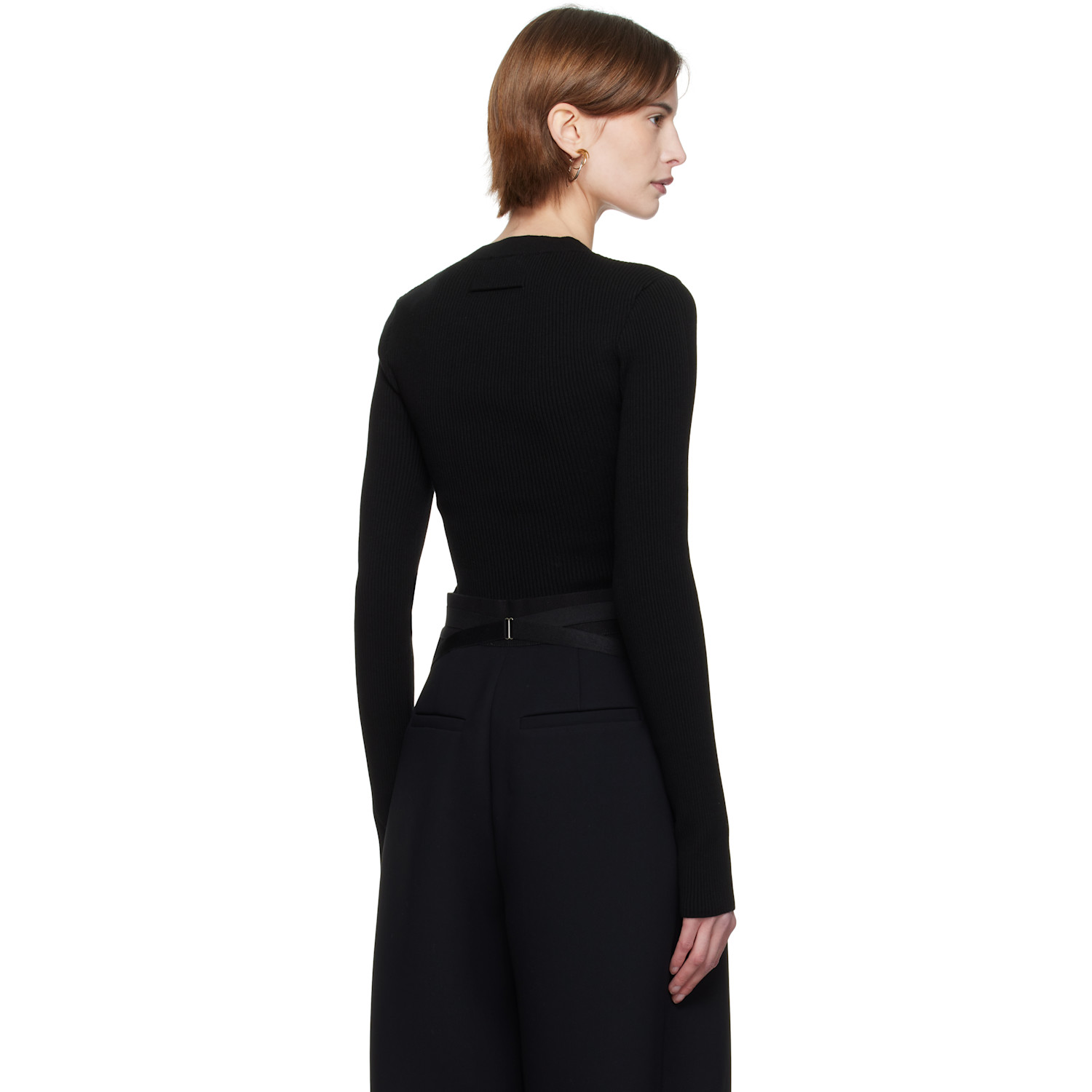  Jean Paul Gaultier Black 'the Chevrons' Sweater 