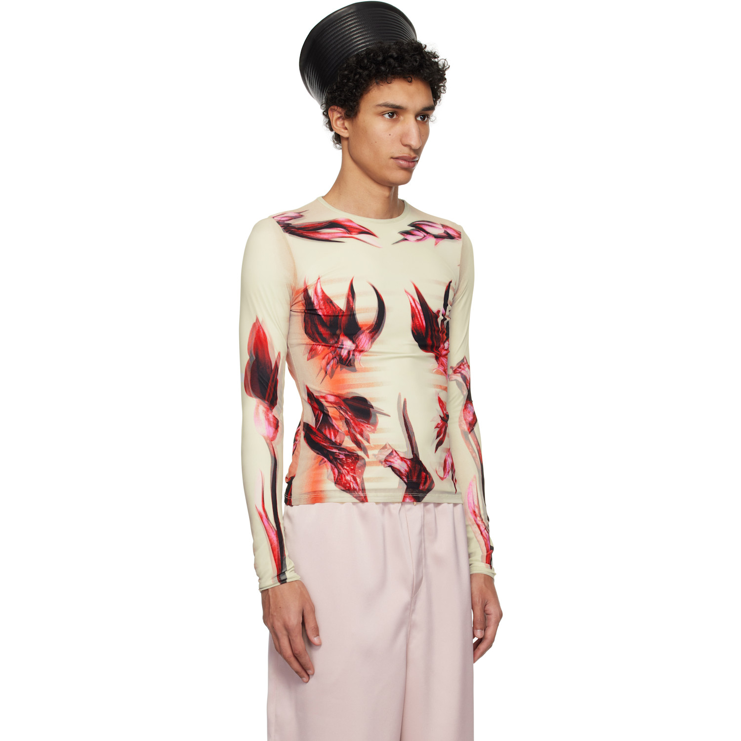  Jean Paul Gaultier Multicolor Flower Body Morphing T-shirt 