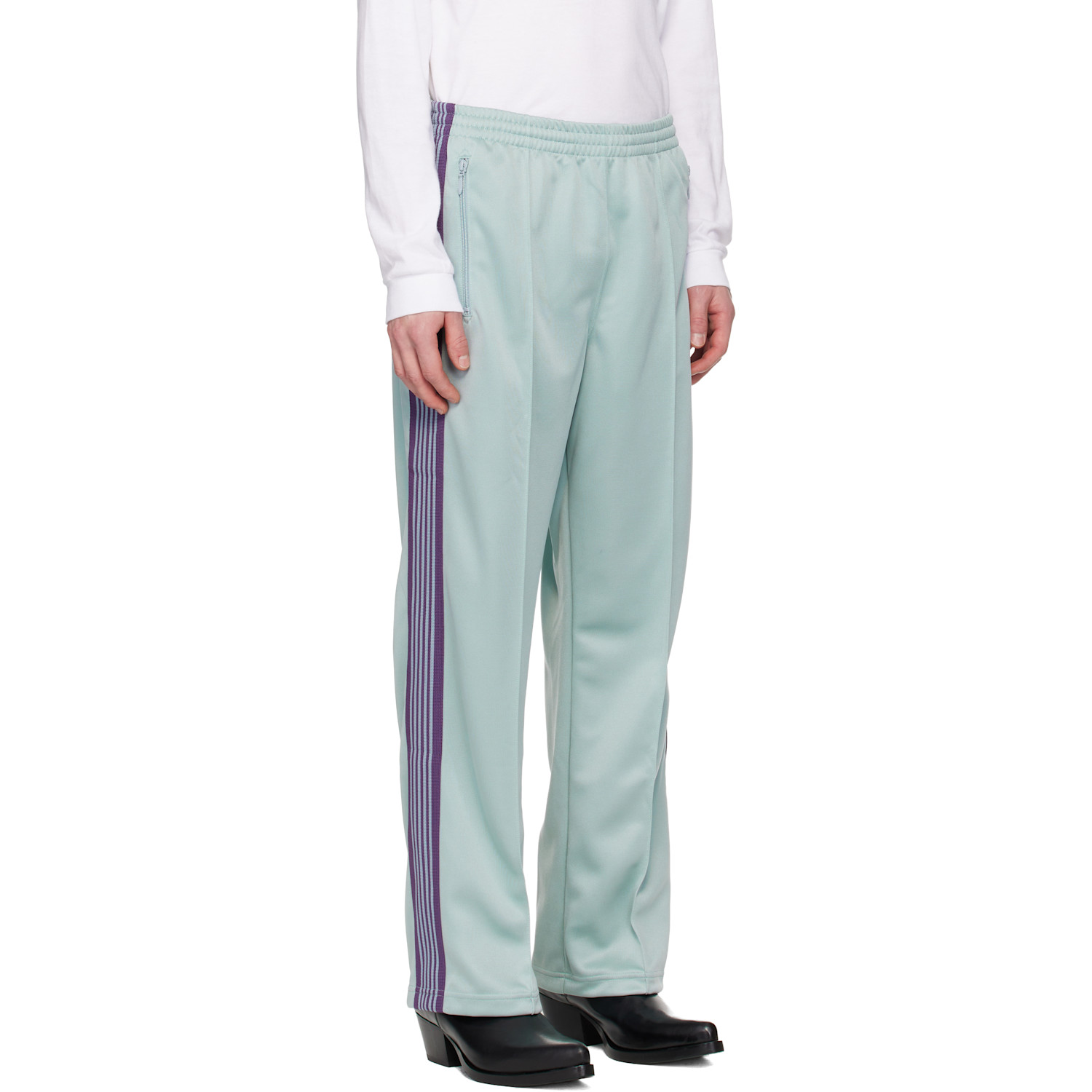  Needles Green Poly Smooth Track Pants 