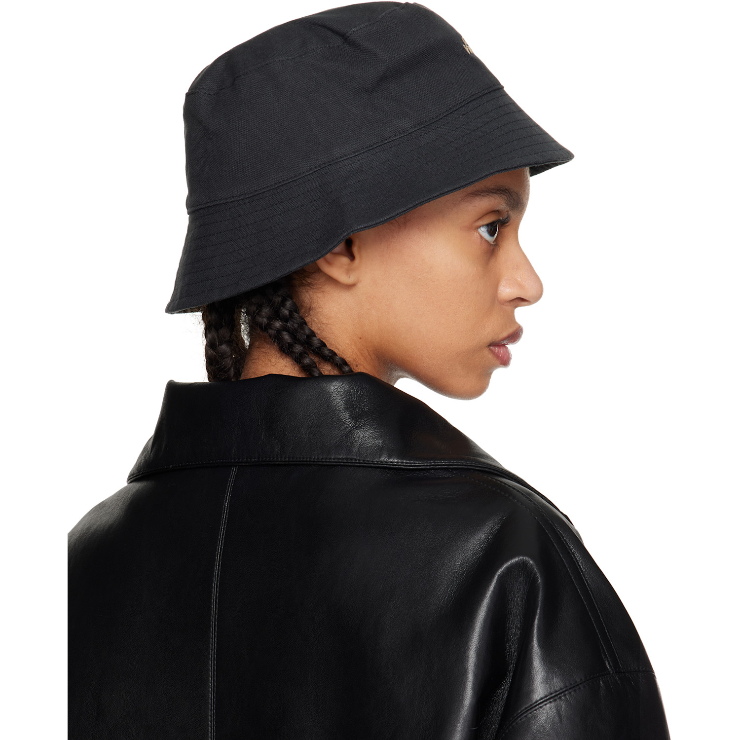  Nanushka Black Caran Bucket Hat 